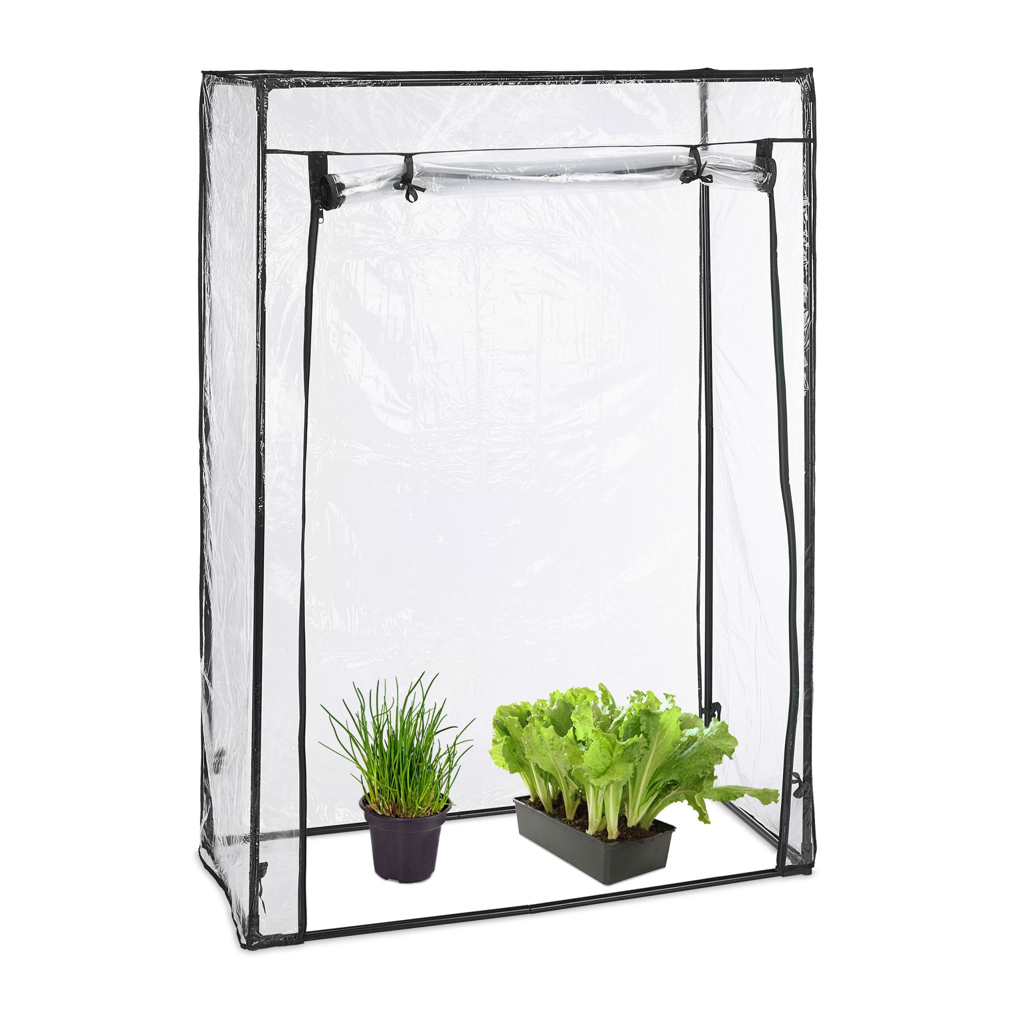 Tomatengewächshaus mit PVC-Folie Schwarz-Transparent