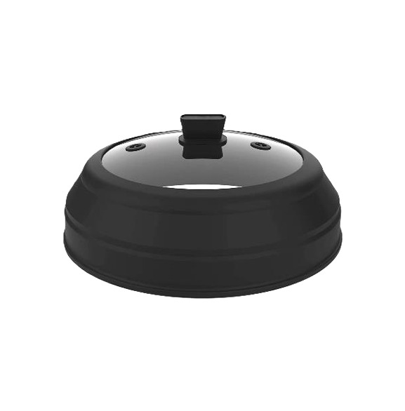 Mikrowellendeckel Abdeckhaube Silikon faltbar schwarz
