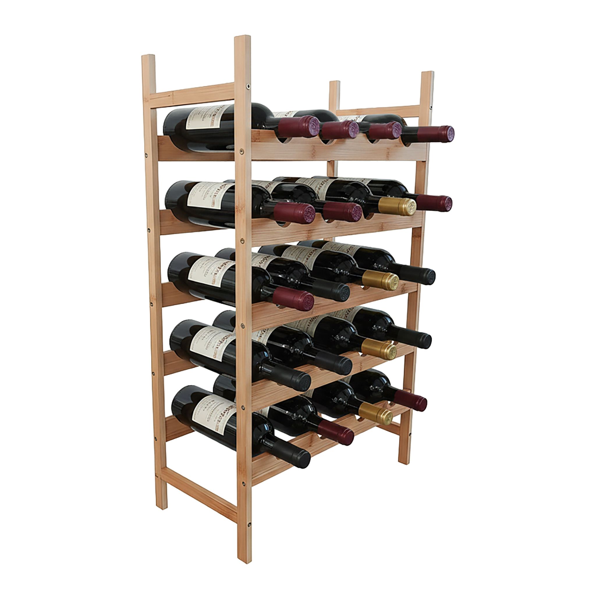 Weinregal Bambus Hellbraun