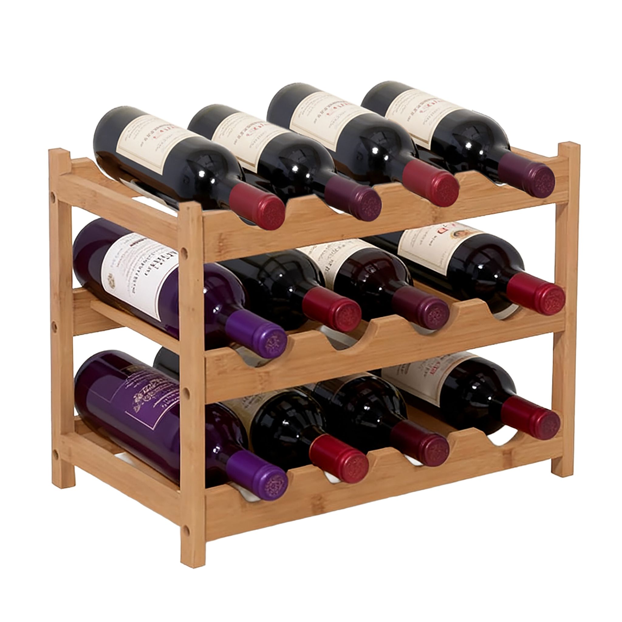 Weinregal Bambus Hellbraun