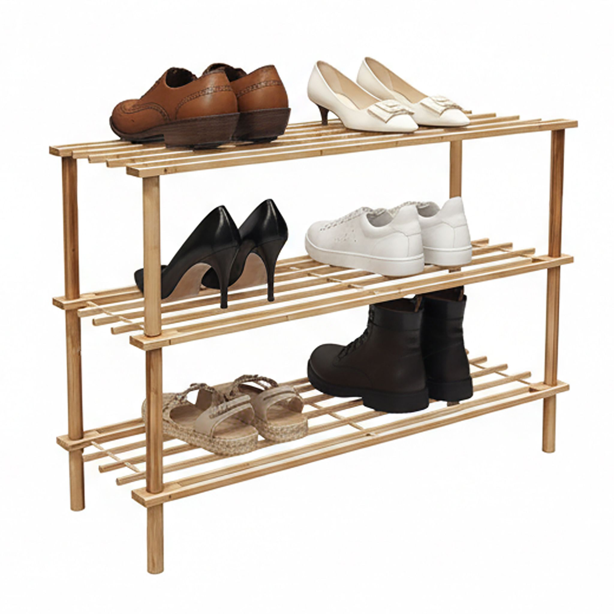 Schuhregal Bambus Hellbraun