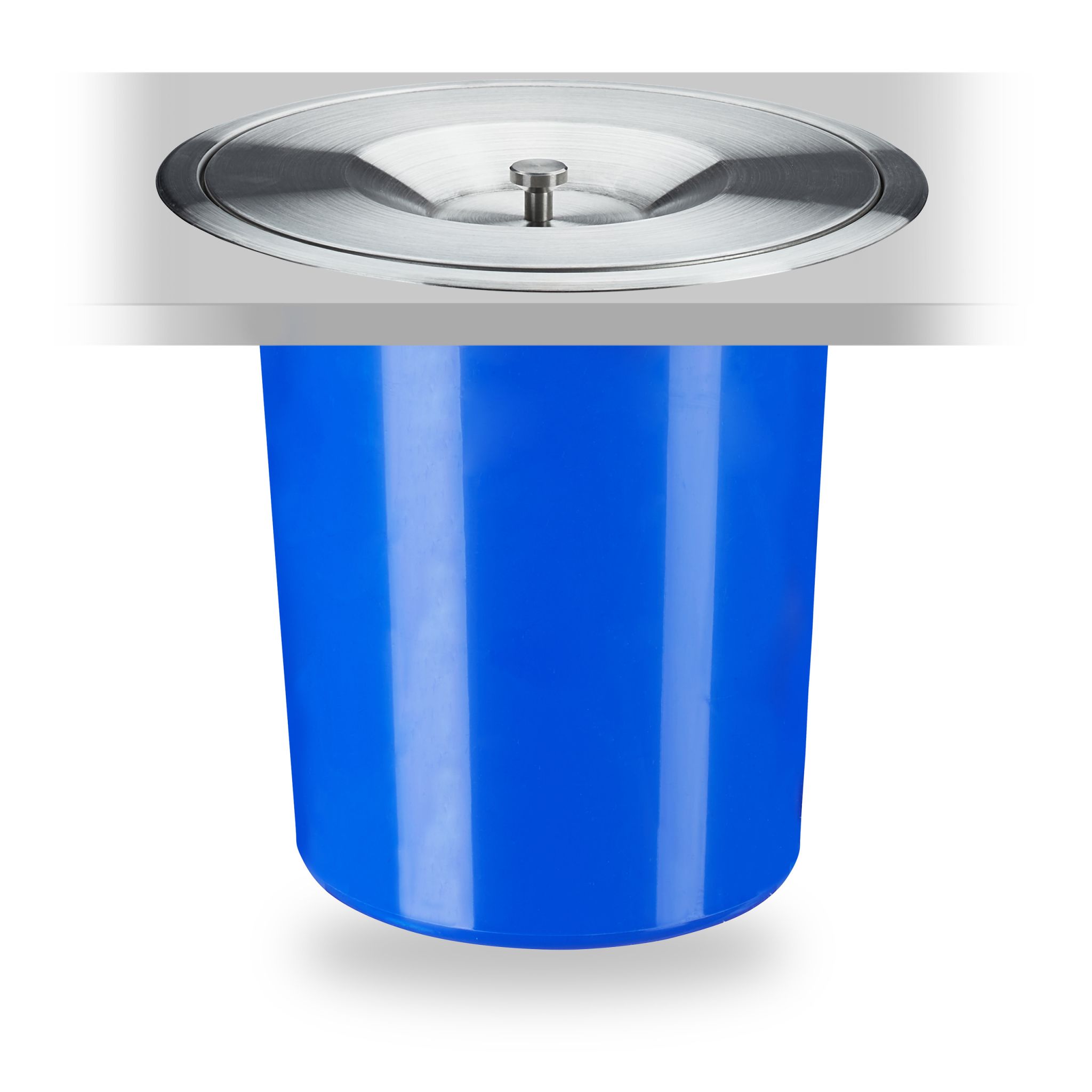 Mülleimer für Arbeitsplatte 5L Blau-Silber