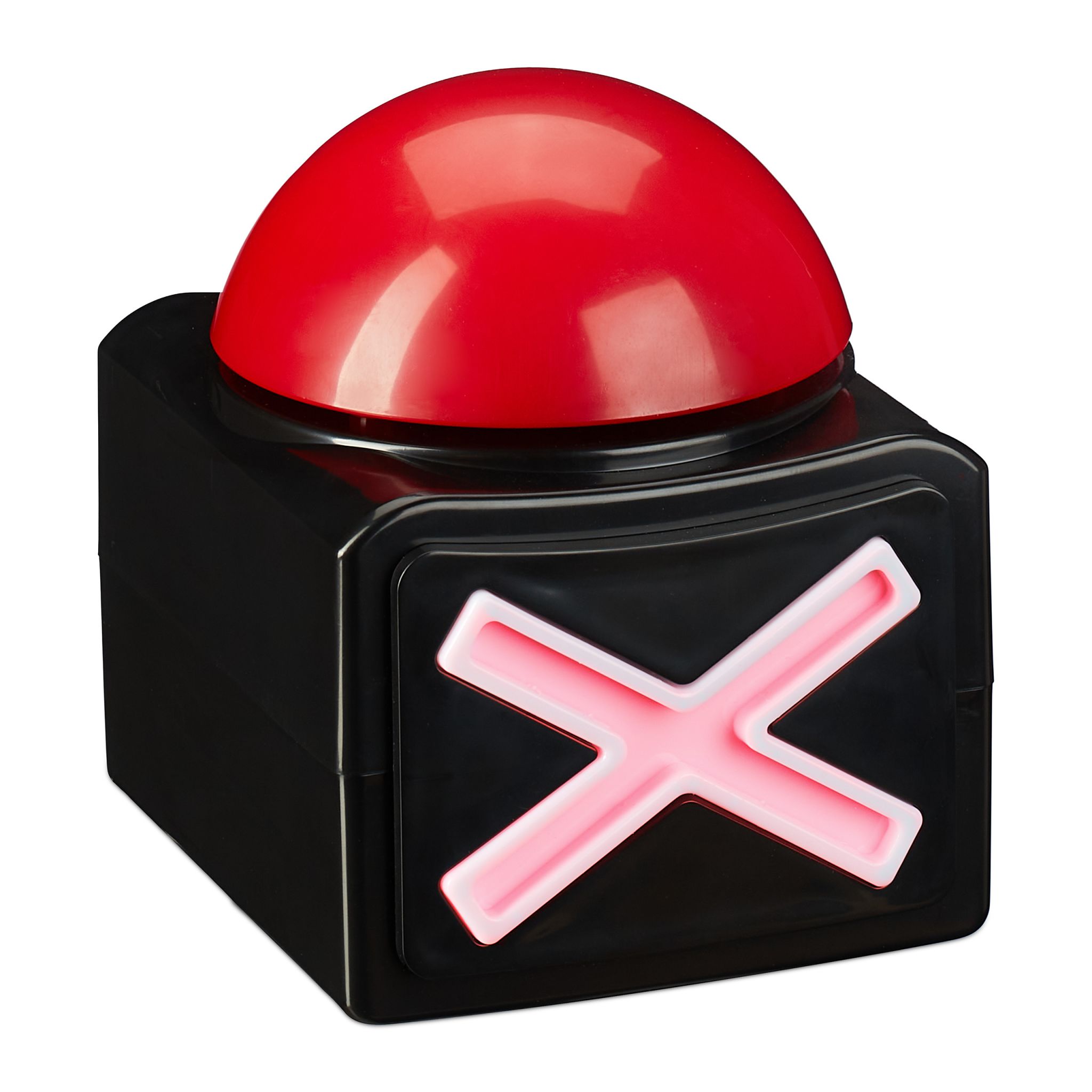 Buzzer mit Sound und Licht Weiss-Rot-Schwarz