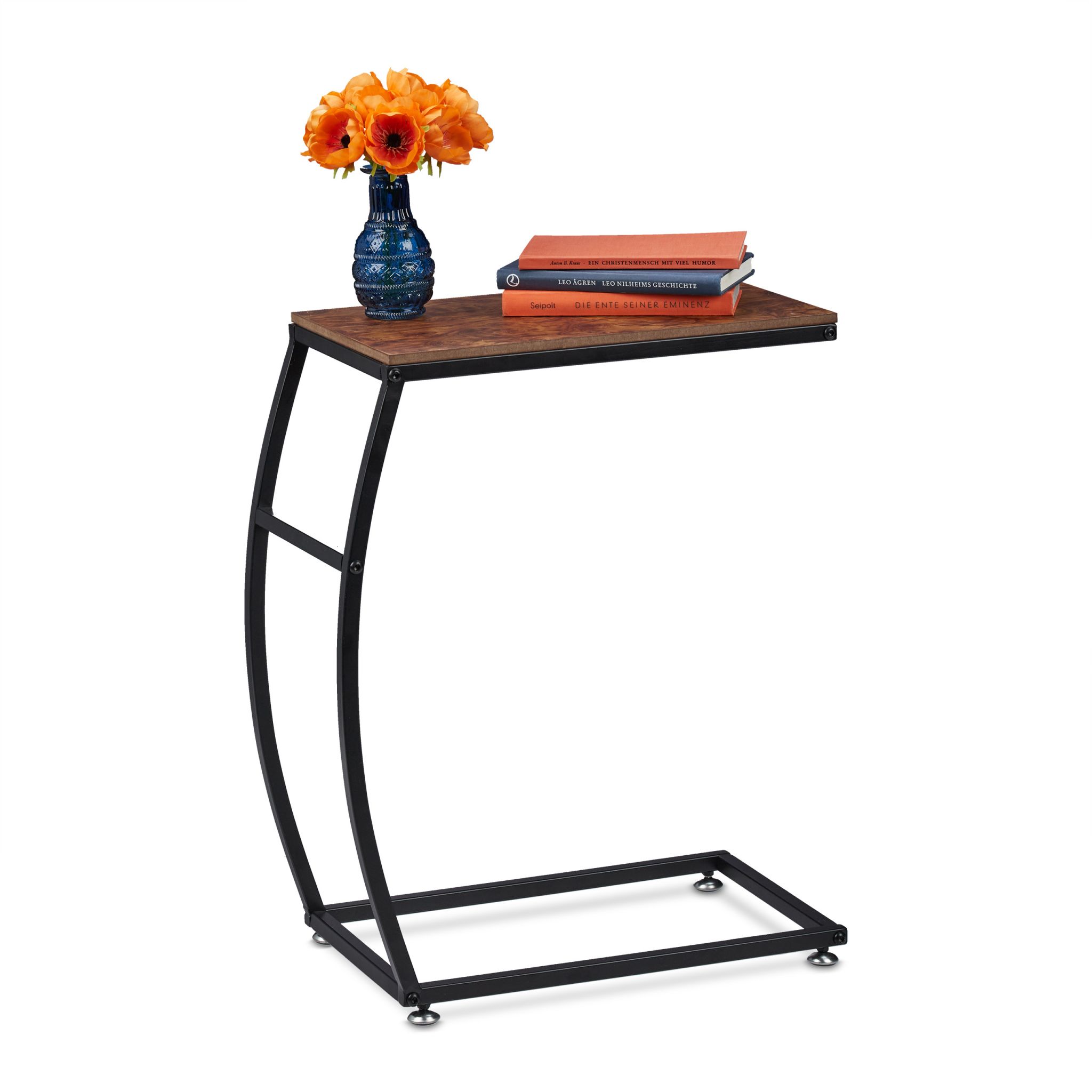 Beistelltisch Industrial Design Braun-Schwarz