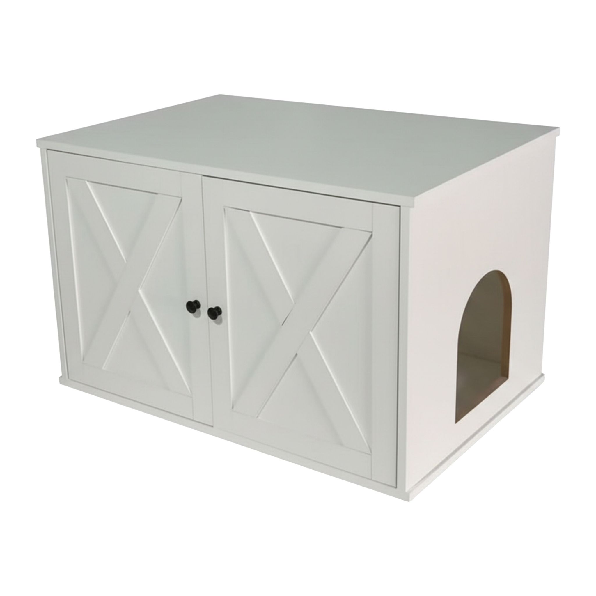 Katzenschrank für Katzenklo Weiss