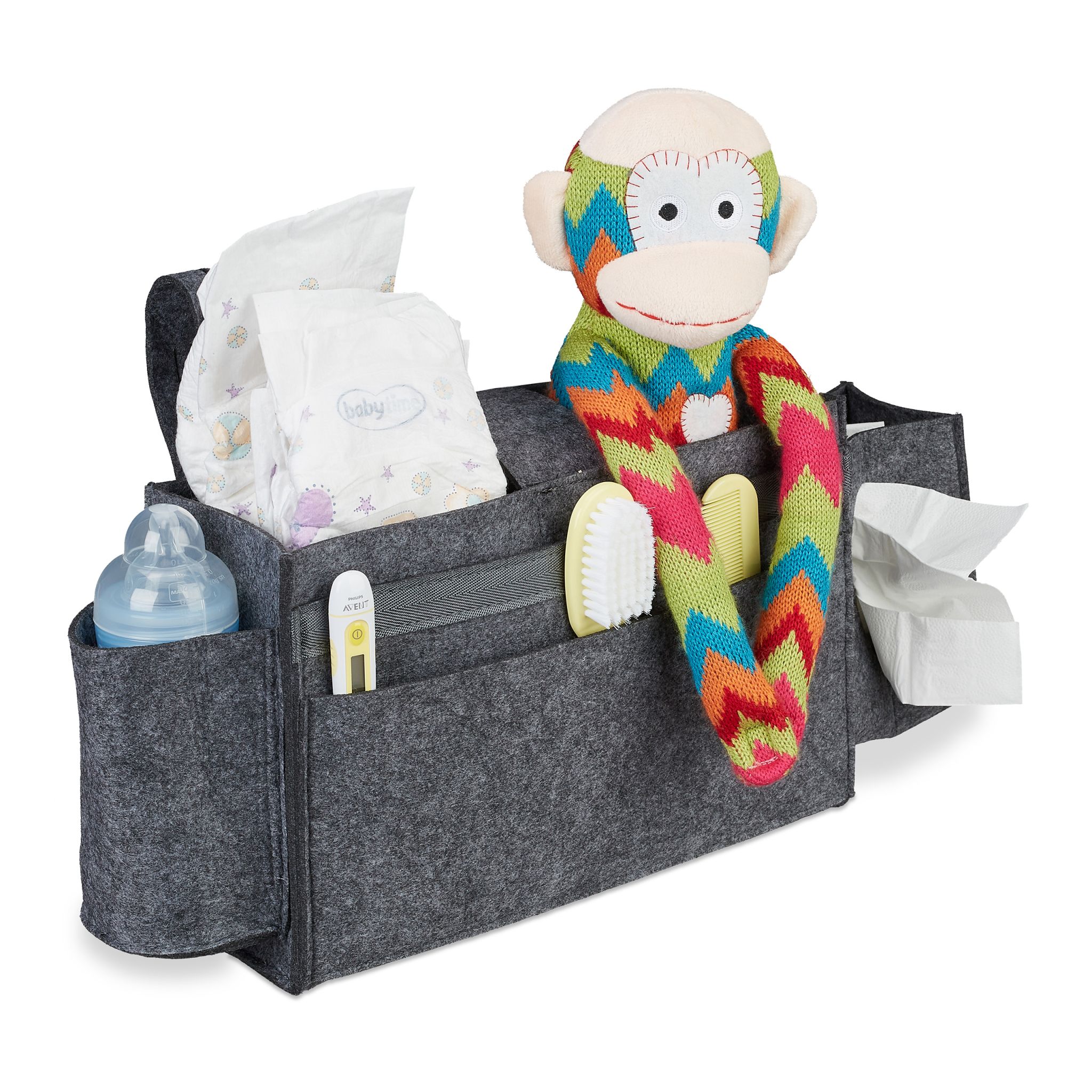 Betttasche für Hochbett Filz Anthrazit