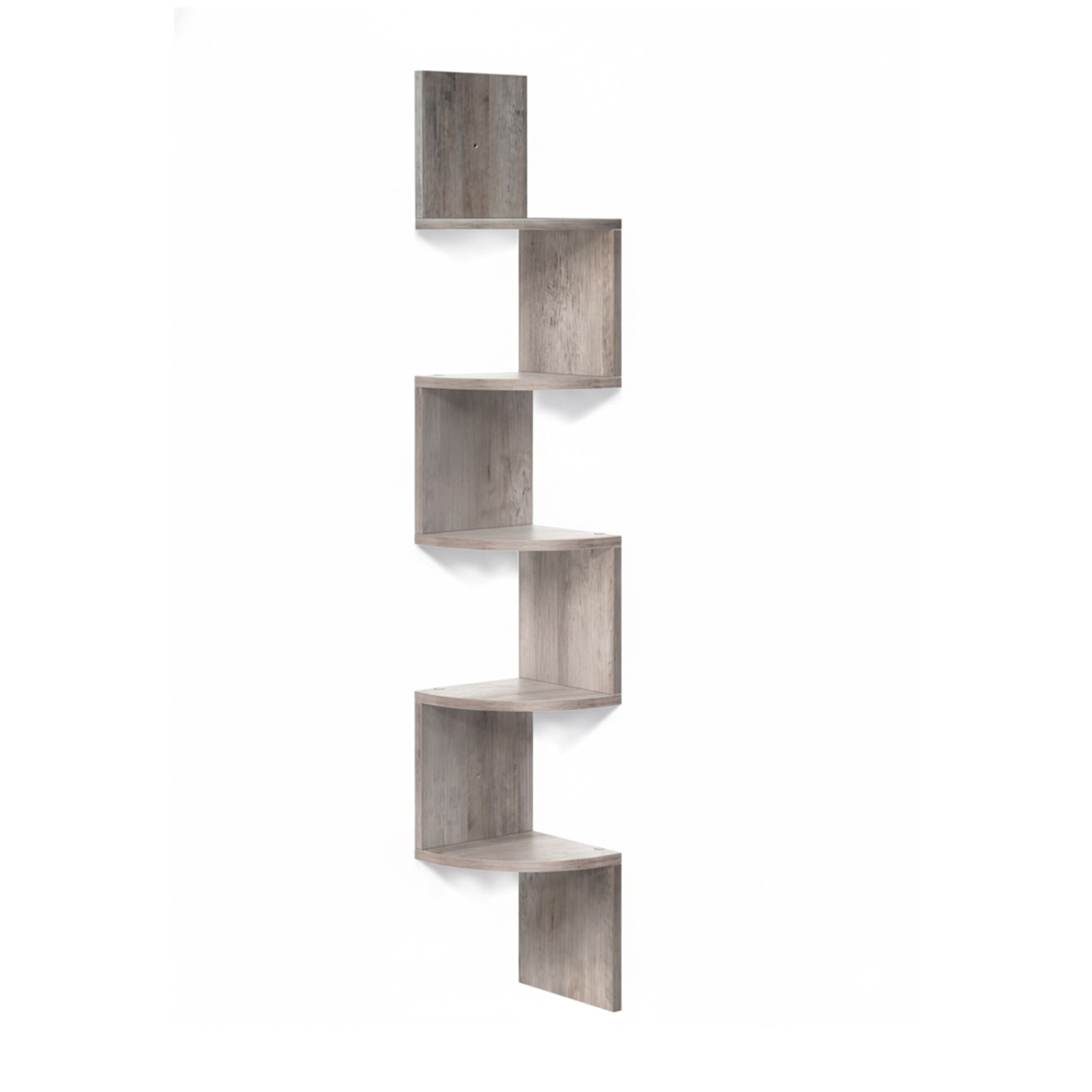 Eckregal Wand 5 Etagen Grau