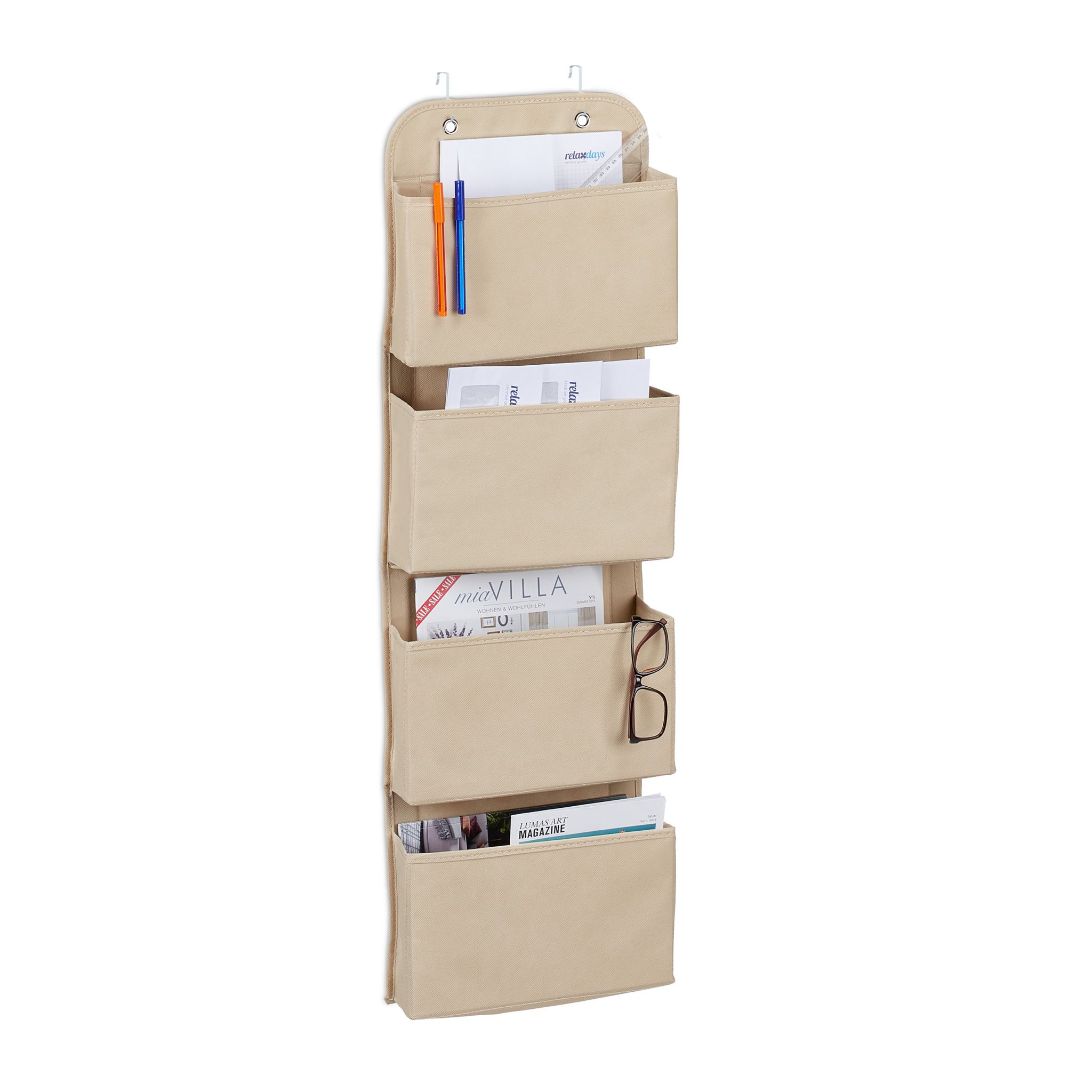 Hängeorganizer 4 Fächer Beige