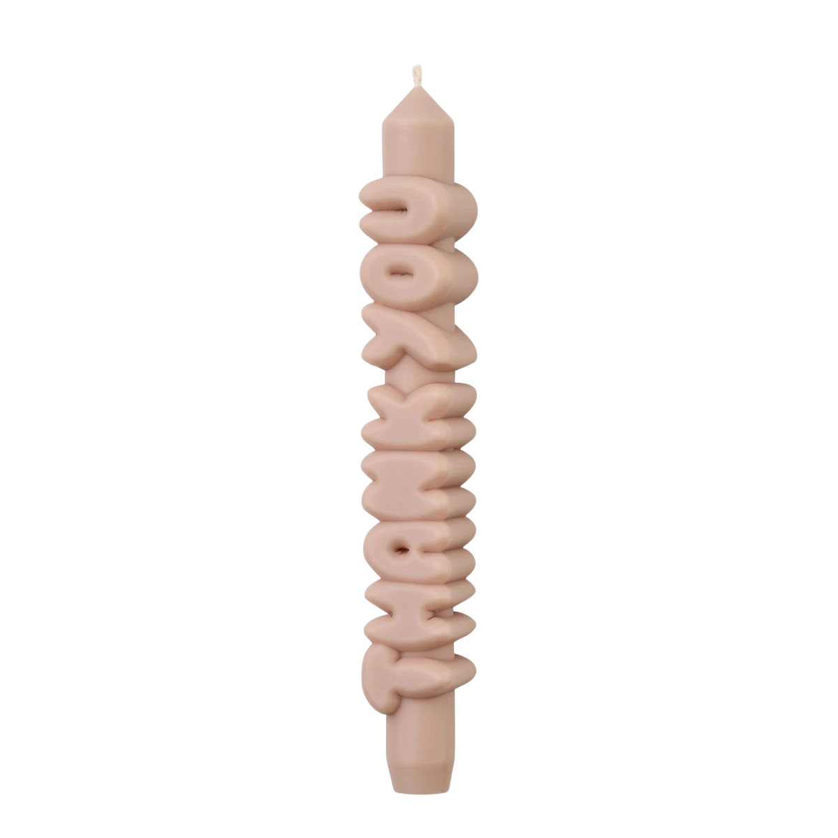 Kerze Taper candle THANK YOU Cream