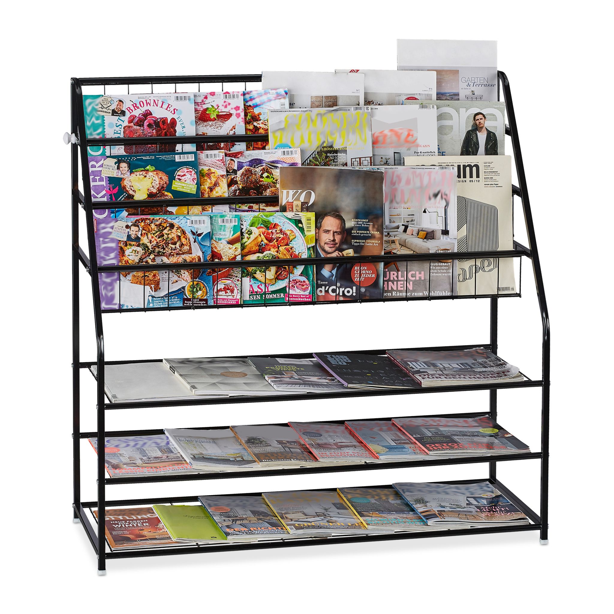 Zeitschriftenregal XL Metall Schwarz