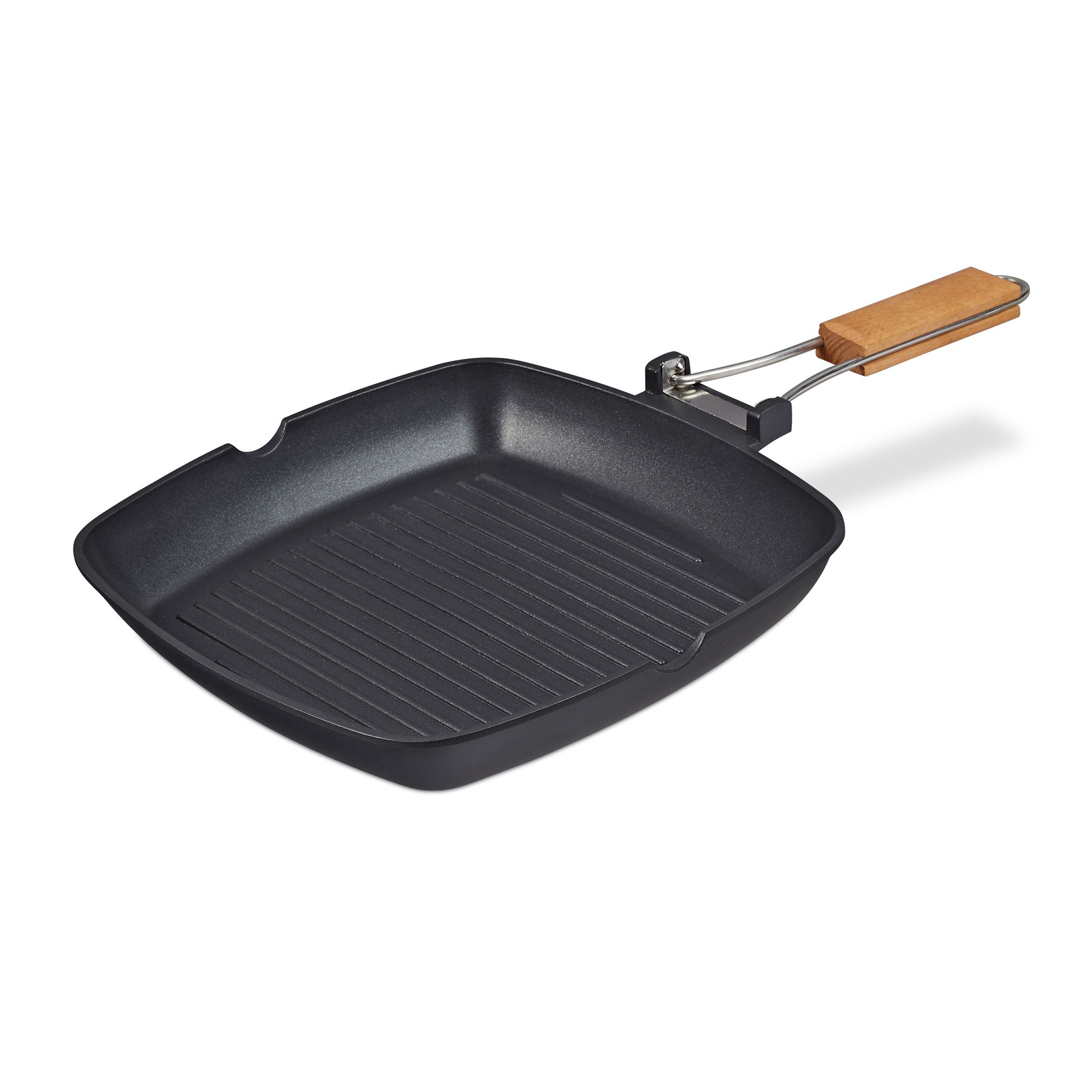 Grillpfanne Induktion Hellbraun-Schwarz