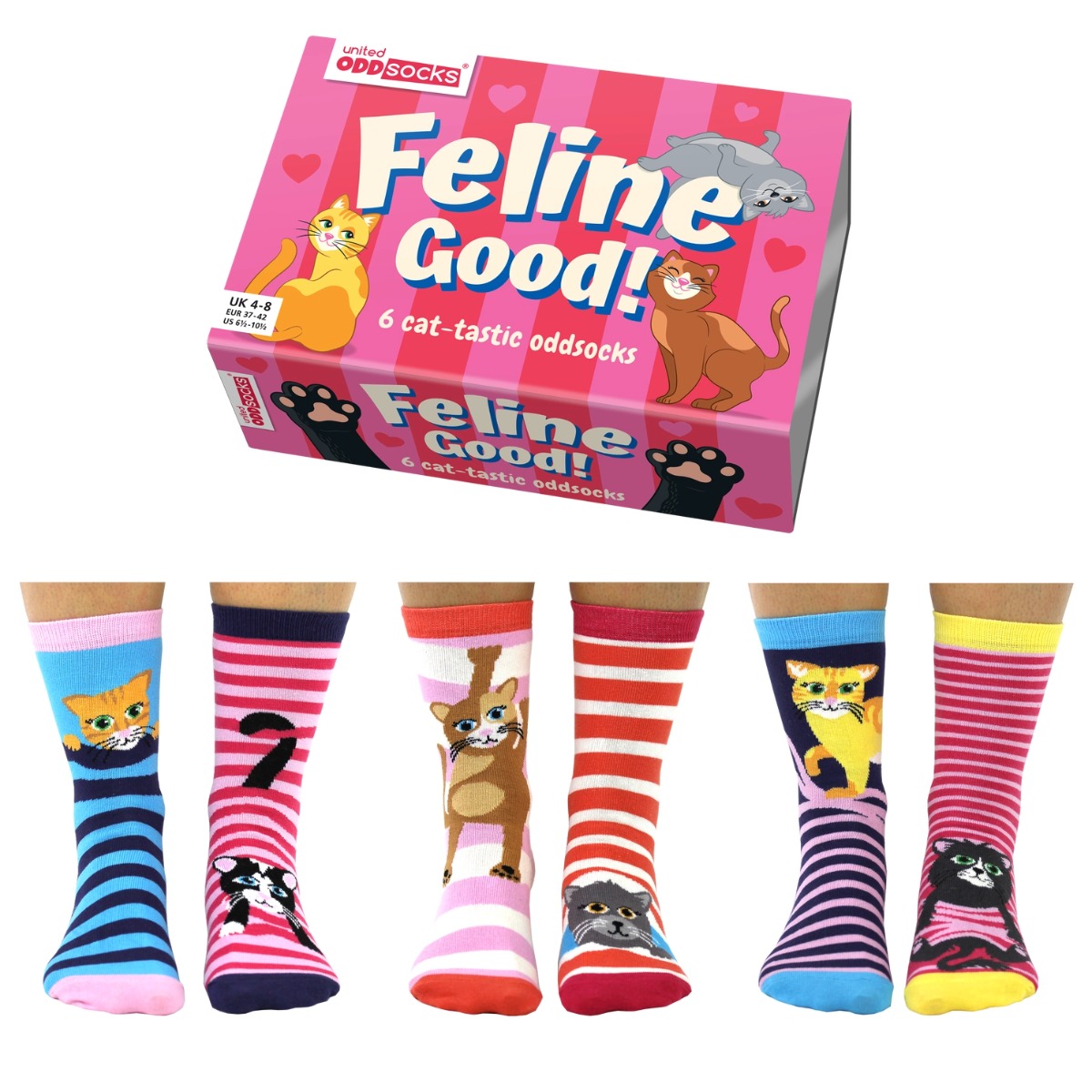 Einzelne Socken im 6er Pack FELINE GOOD! Gr. 37-42