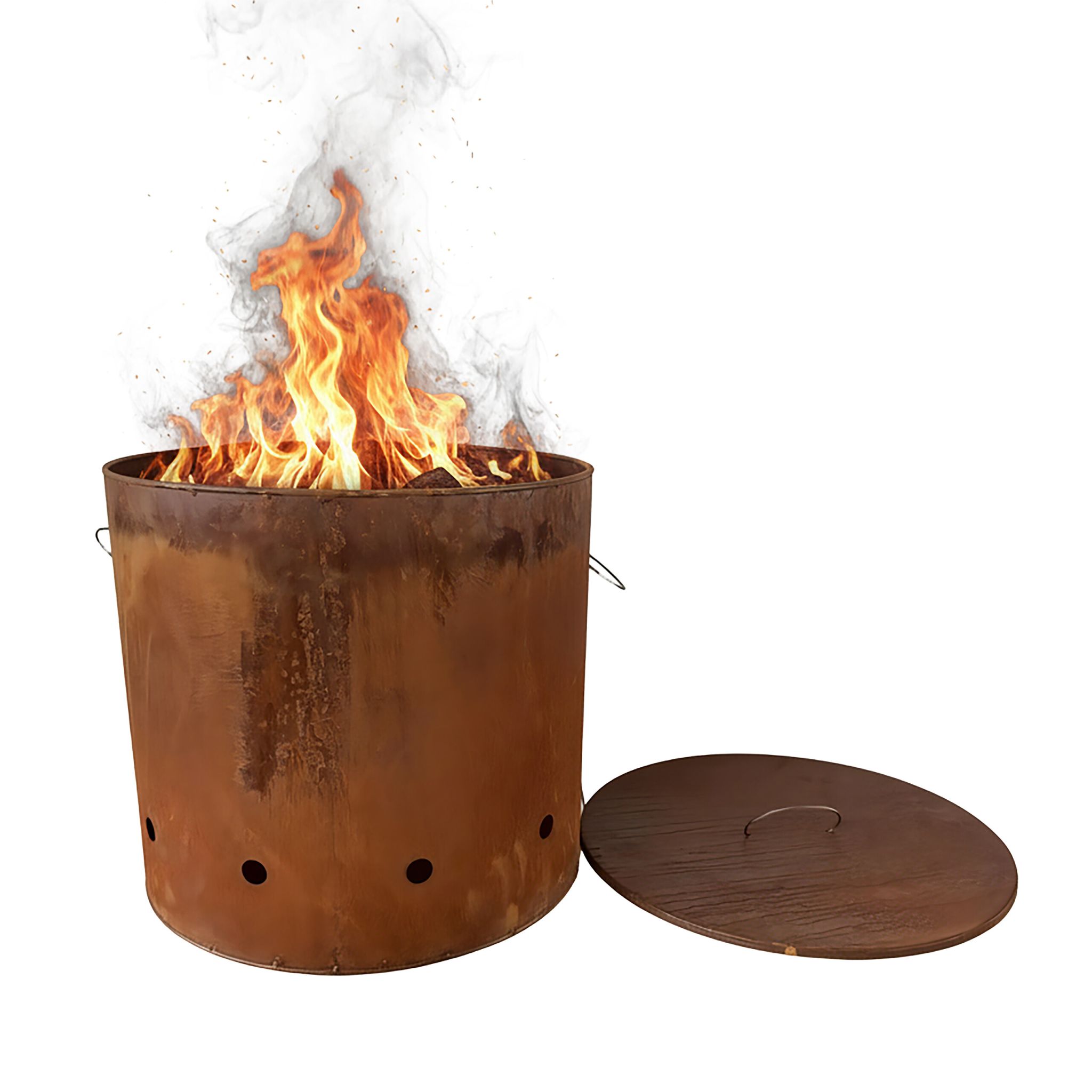 Feuertonne Cortenstahl Braun