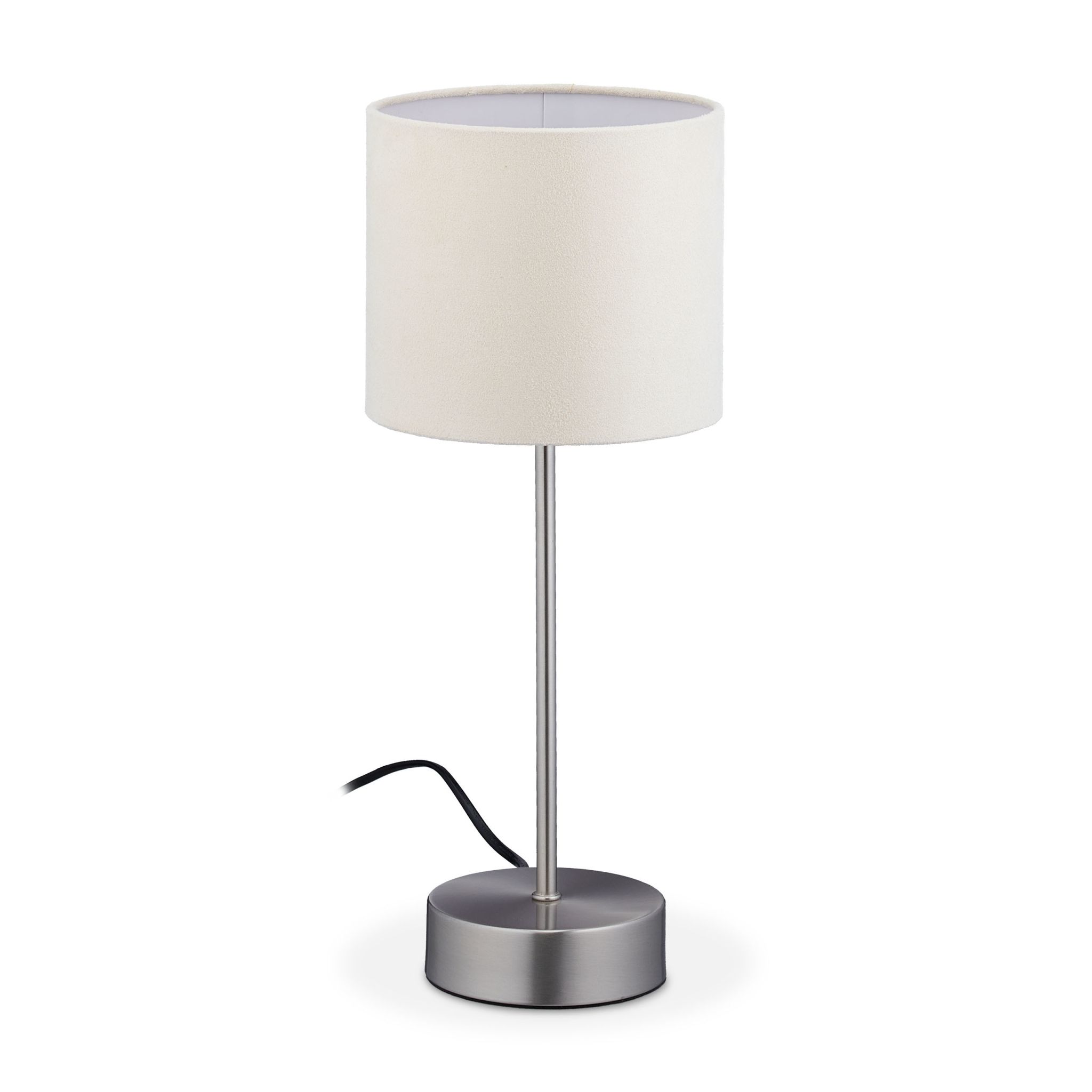 Nachttischlampe Touch Funktion Weiss-Silber