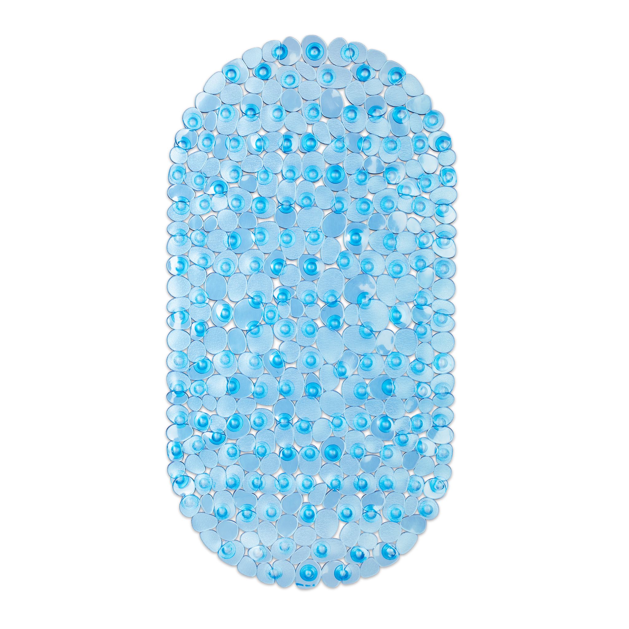 Badewannenmatte Steinoptik Hellblau