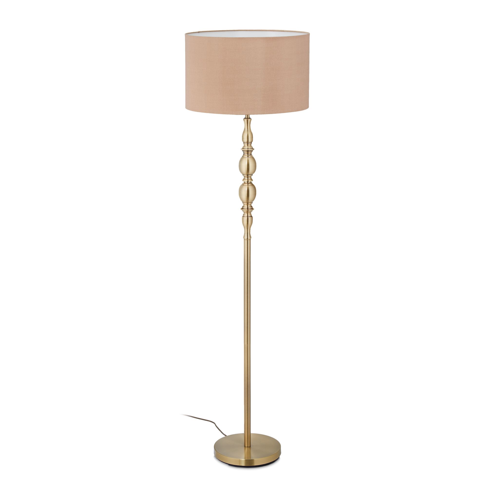Stehlampe Wohnzimmer beige Beige-Gold