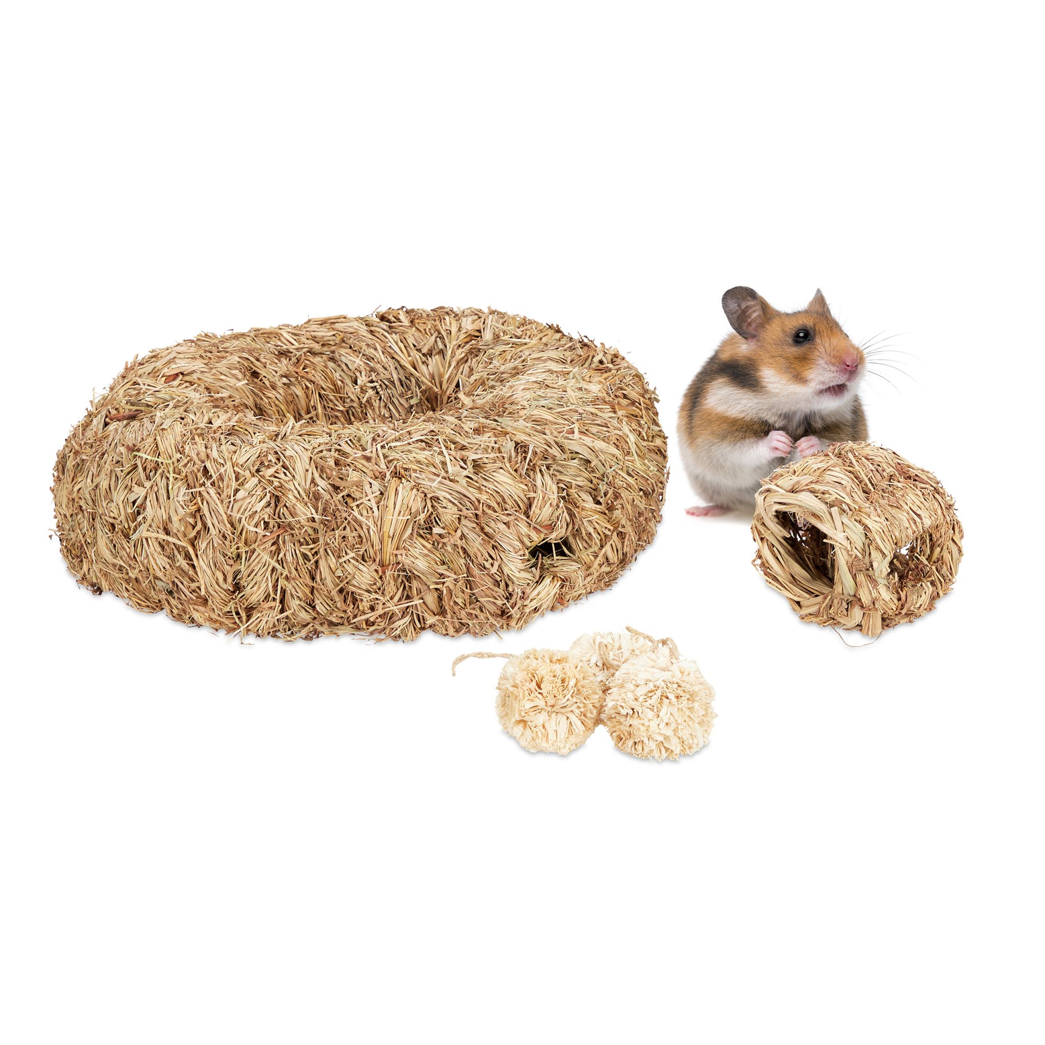 Hamster Zubehör Set 5 tlg. Hellbraun