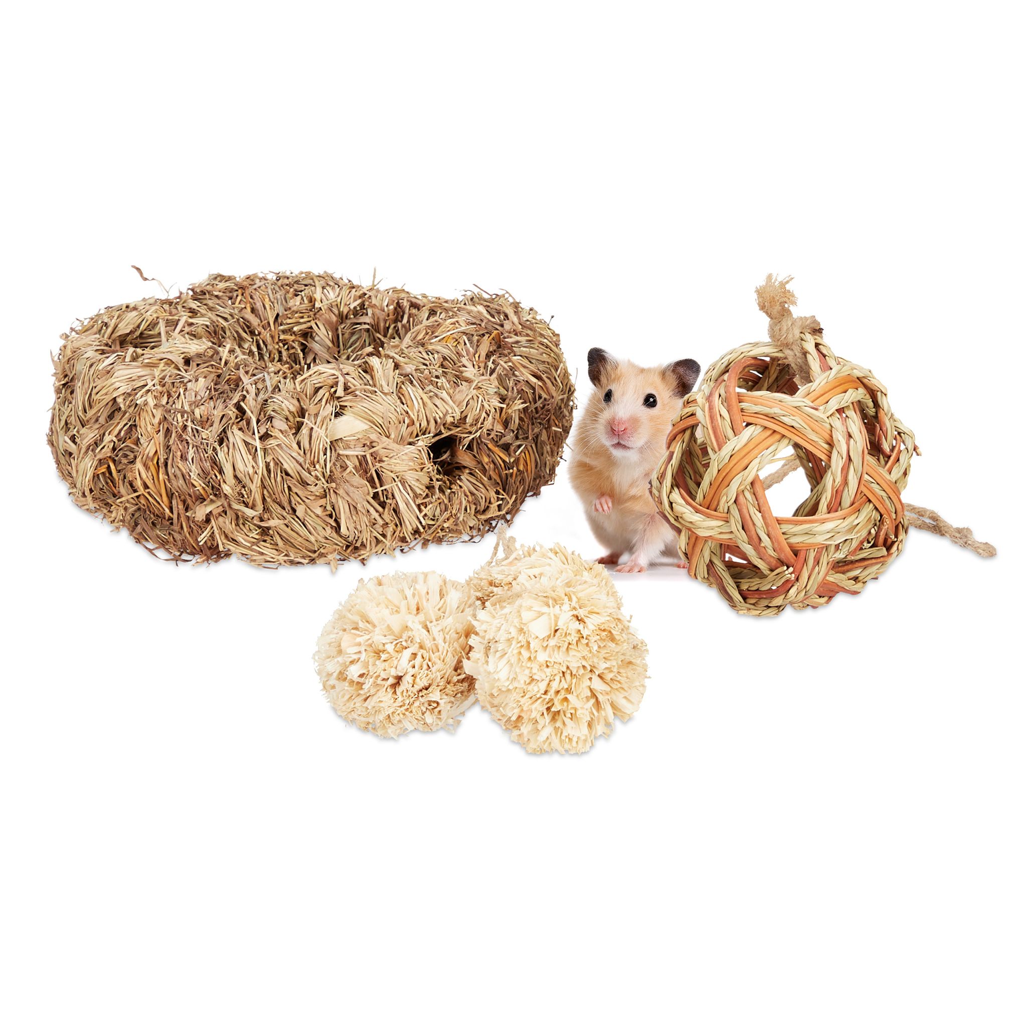 Hamster Zubehör Set 5 tlg. Hellbraun