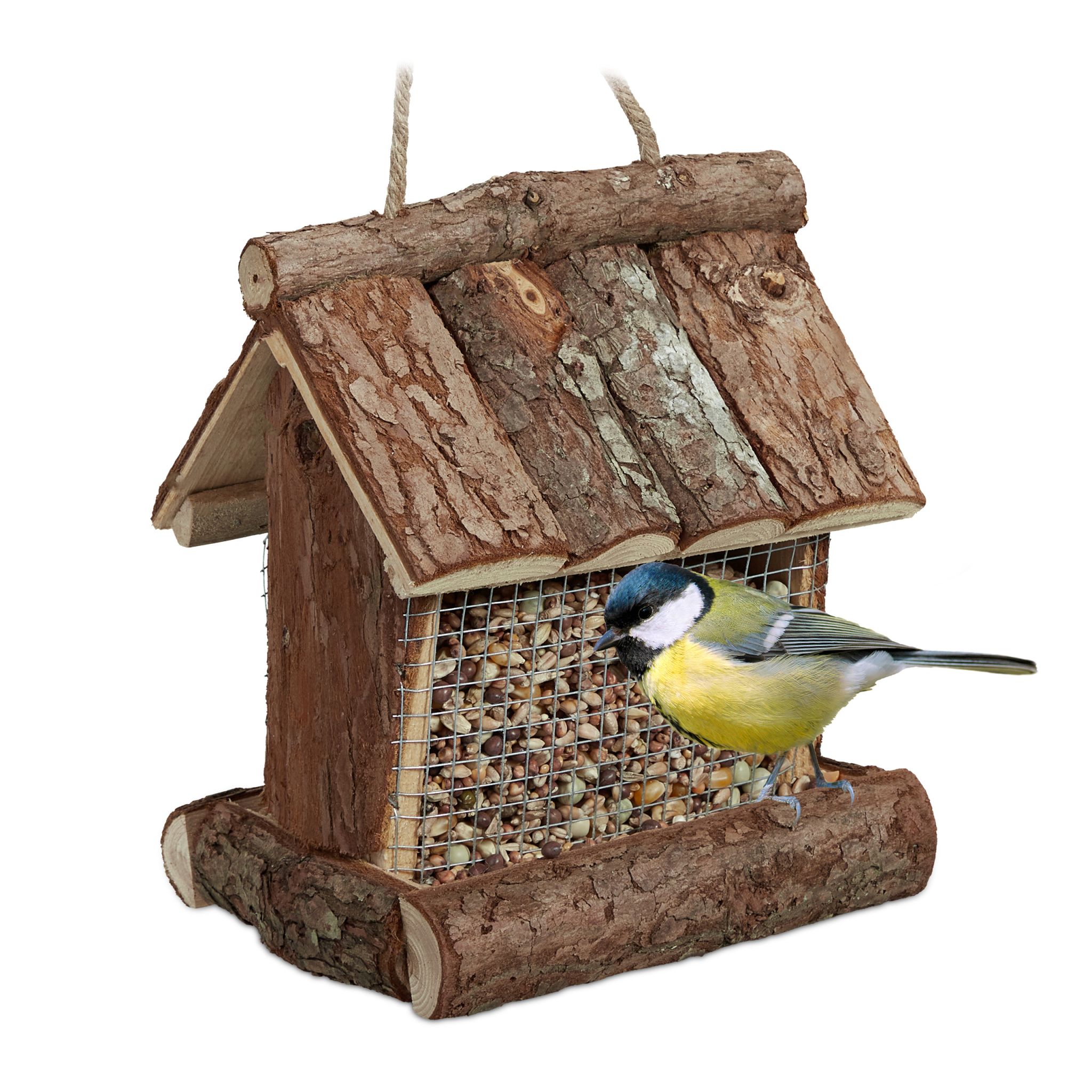 Vogelfutterhaus Rinde Braun