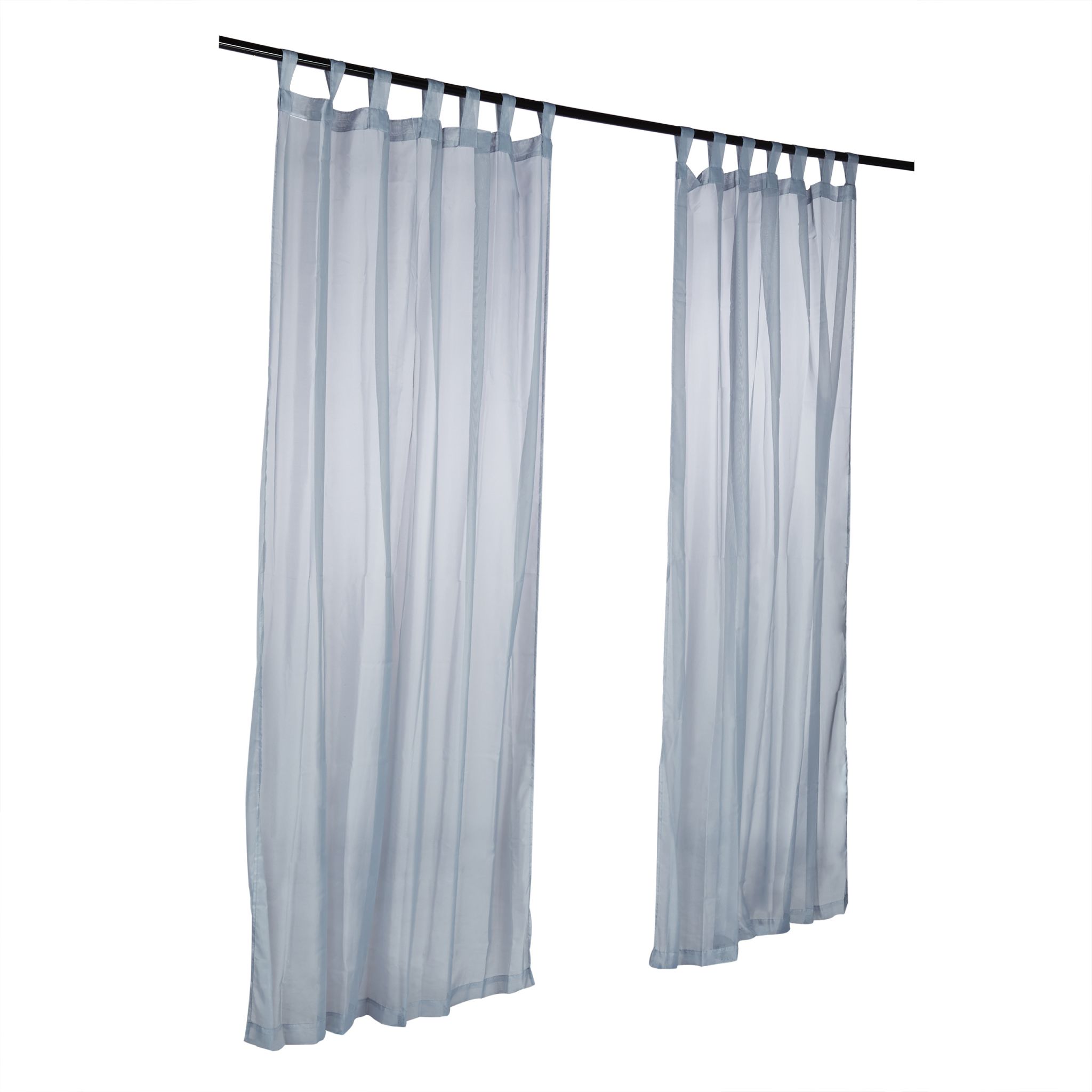 Vorhänge mit Schlaufen 2er-Set Silber