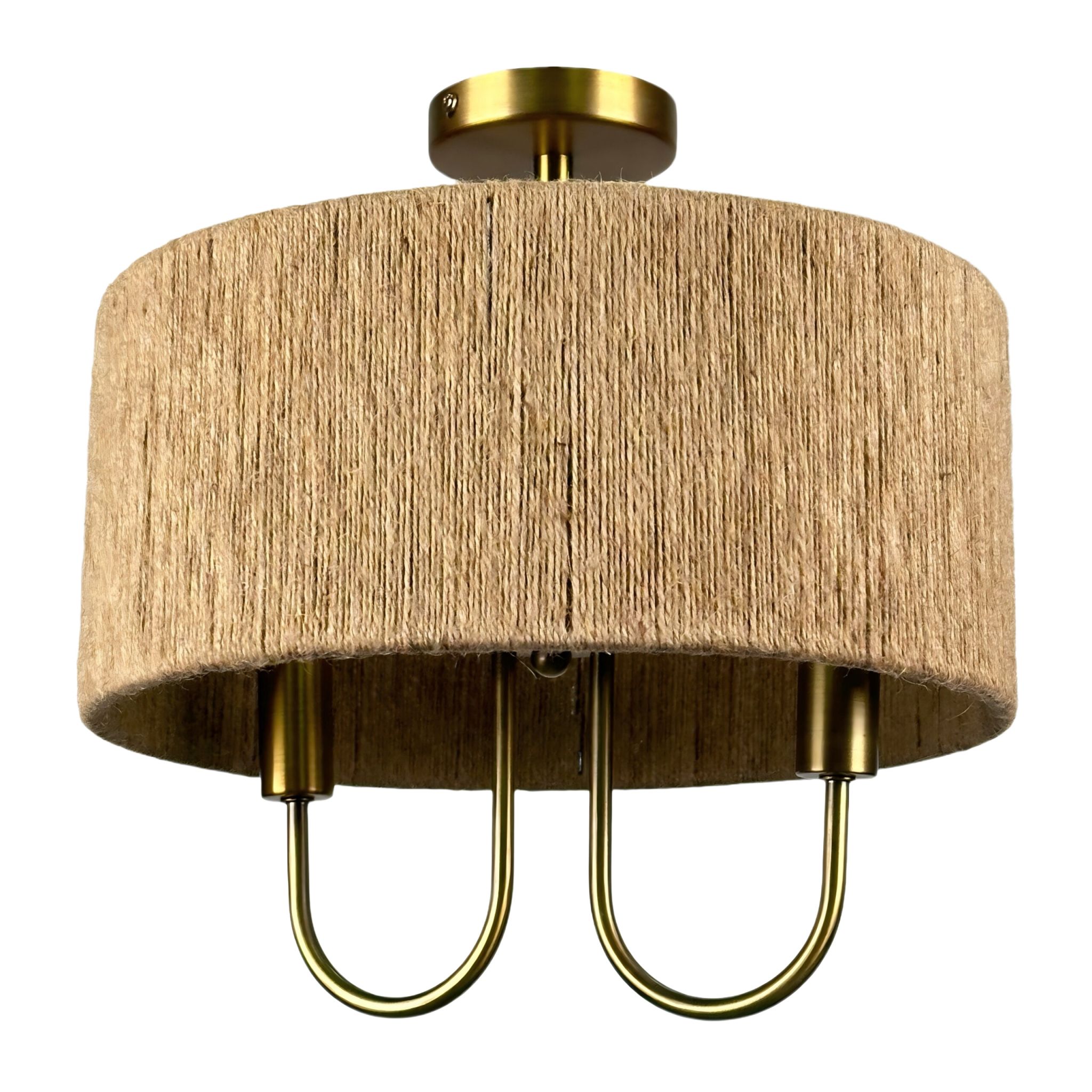 2-flammige Deckenlampe Gold-Hellbraun