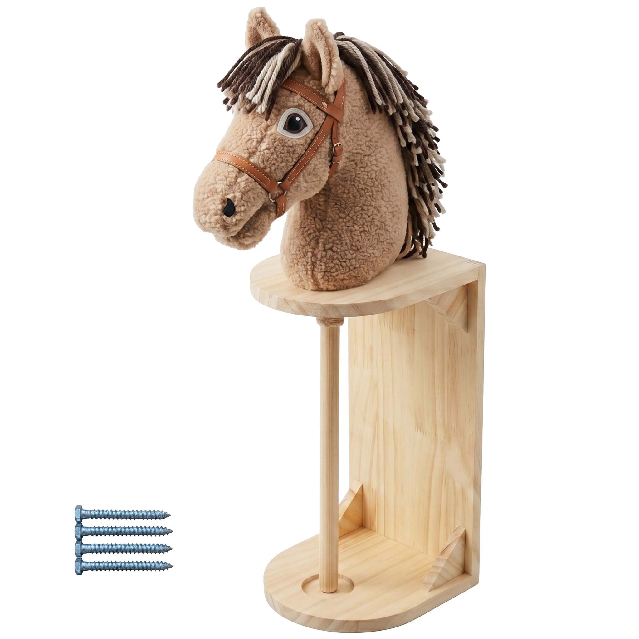 Steckenpferd Halter Wand für Hobby Horse Hellbraun