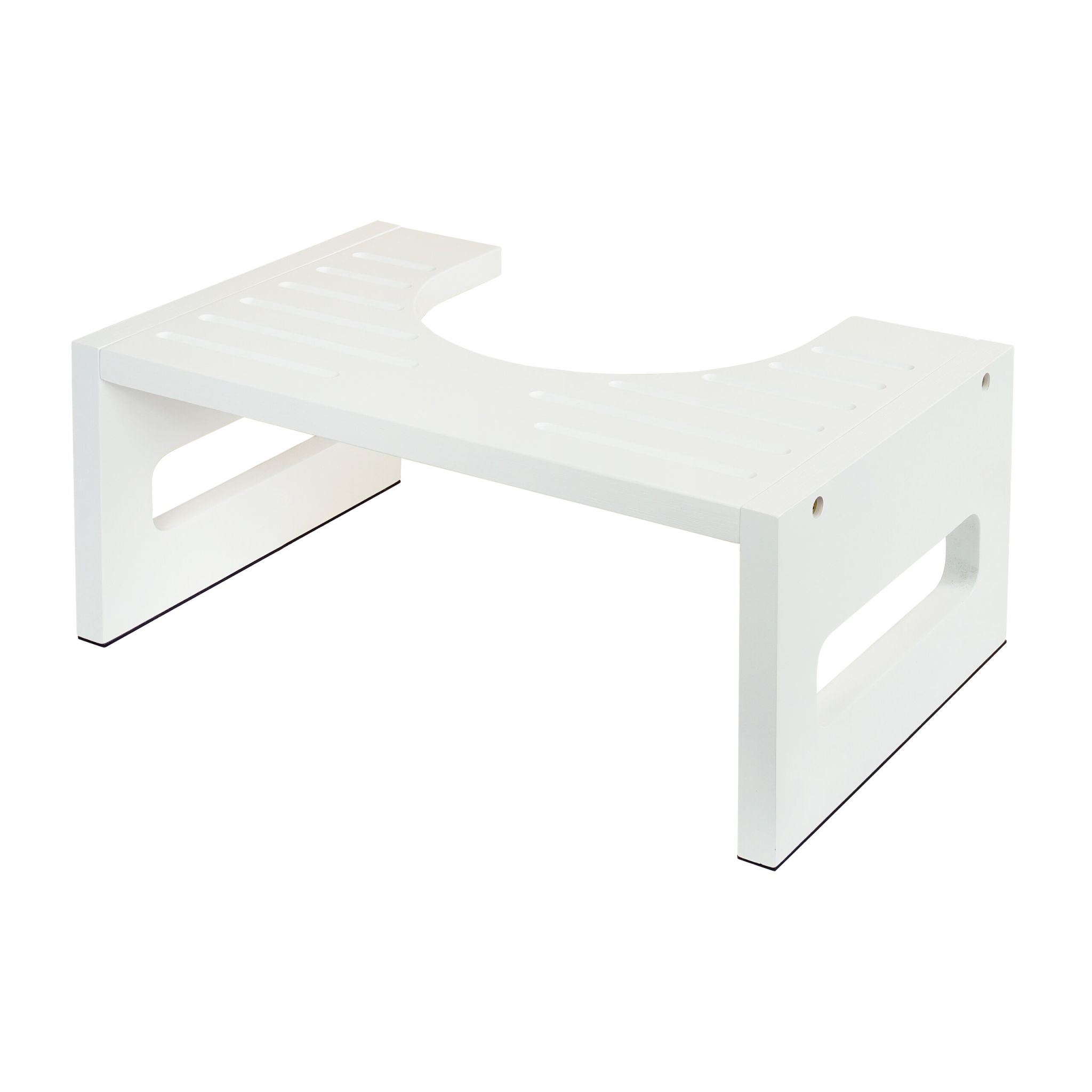 Toilettenhocker Bambus Weiss