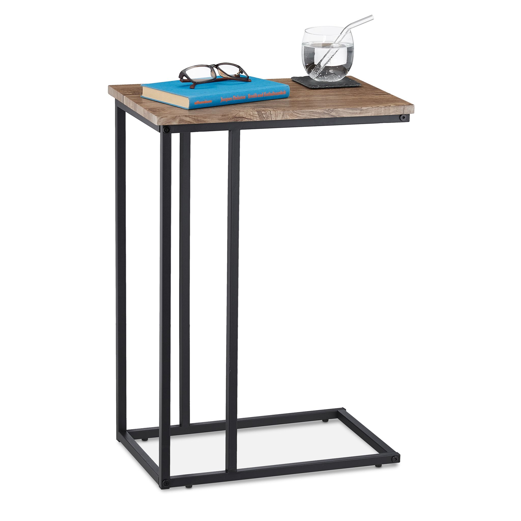 Beistelltisch Industrial Schwarz-Grau