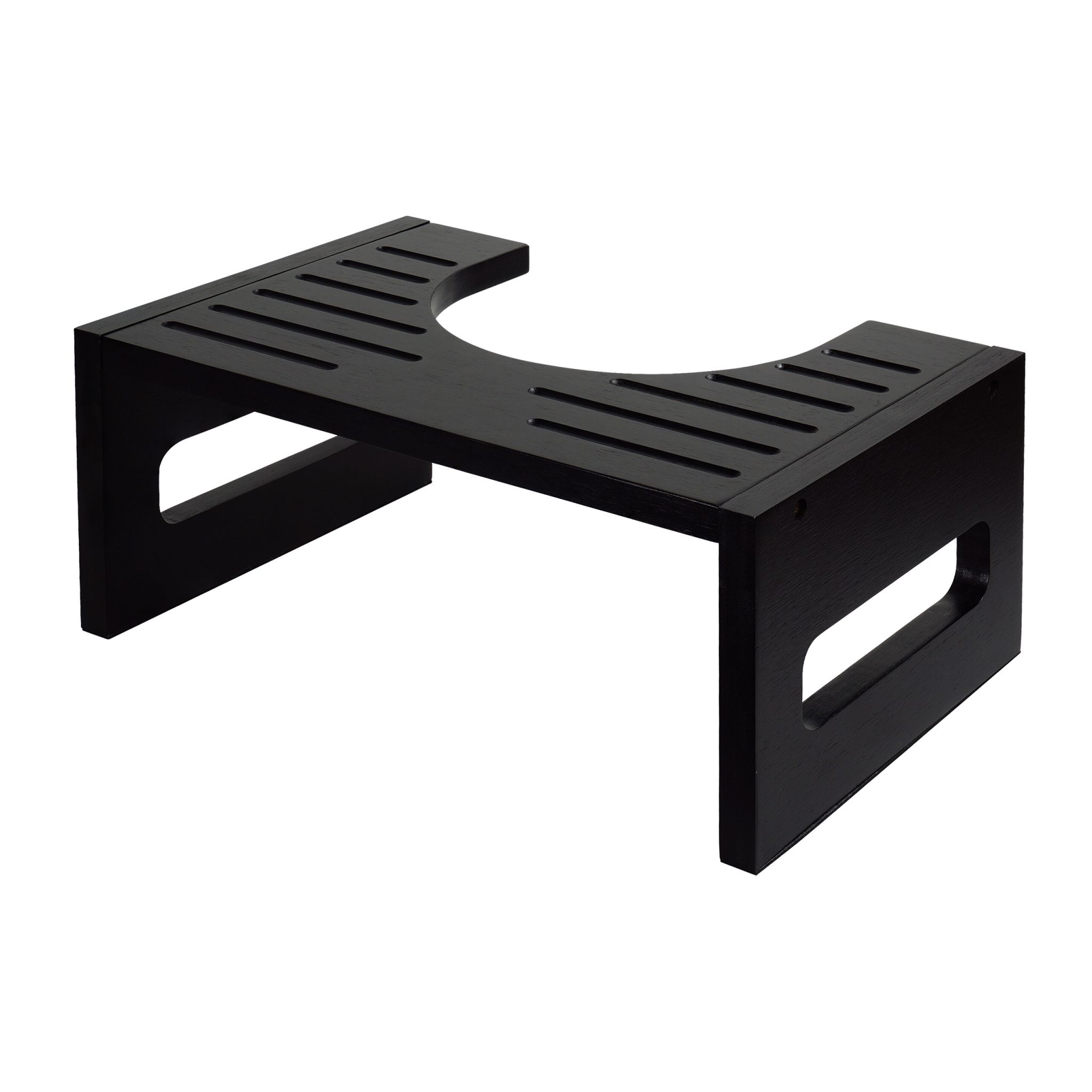 Toilettenhocker Bambus Schwarz
