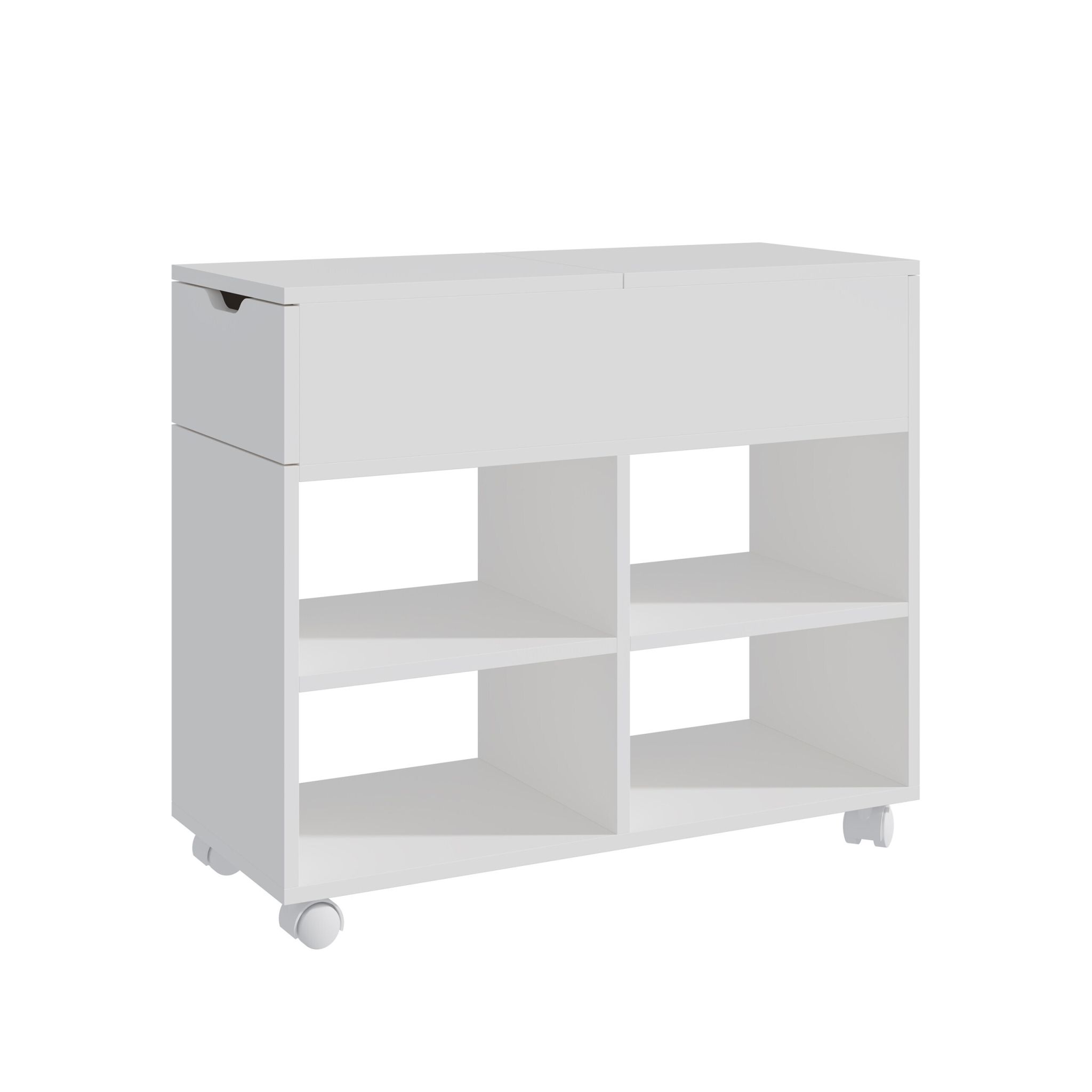 Rollcontainer für Nischen Weiss