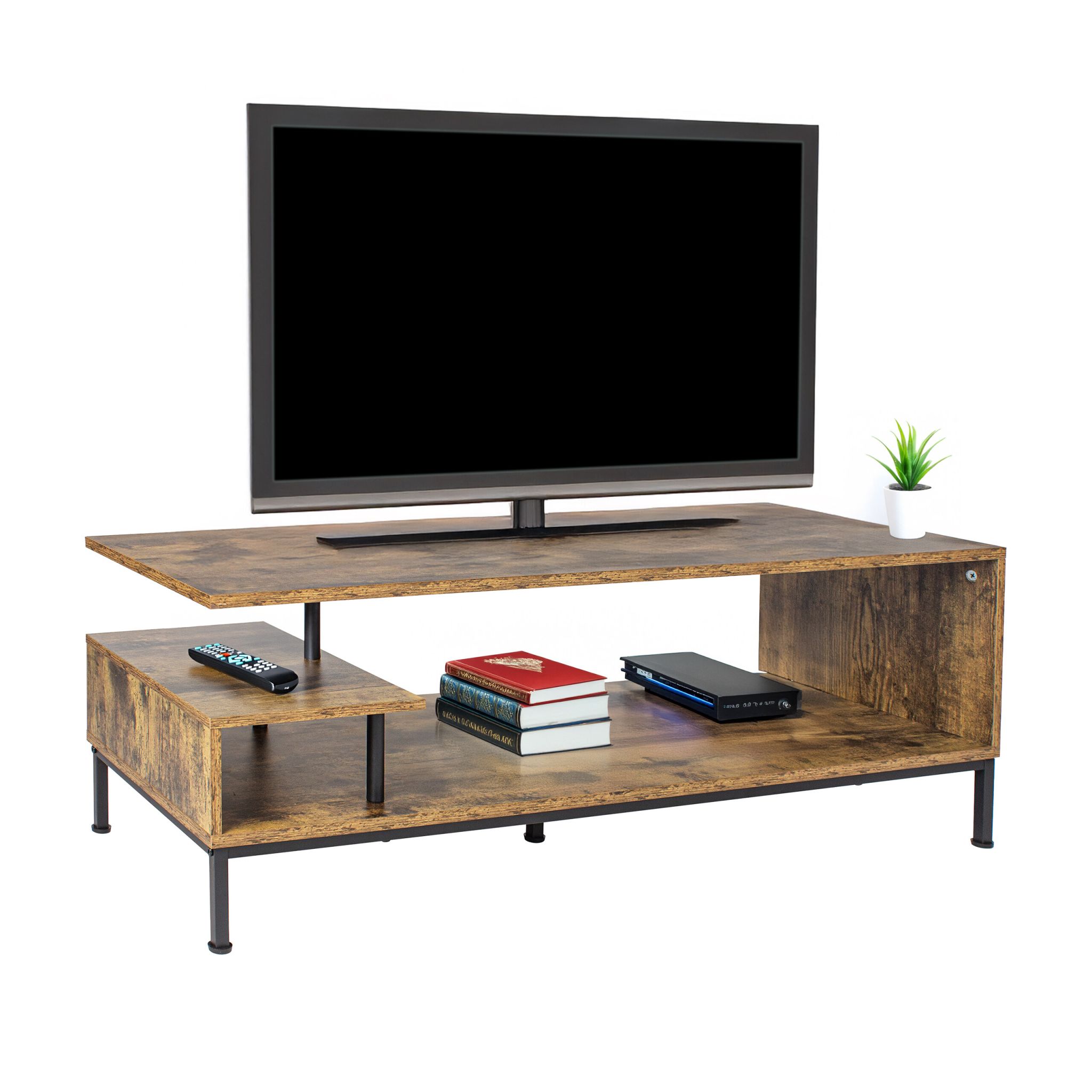 TV Lowboard bis 55 Zoll Braun-Schwarz