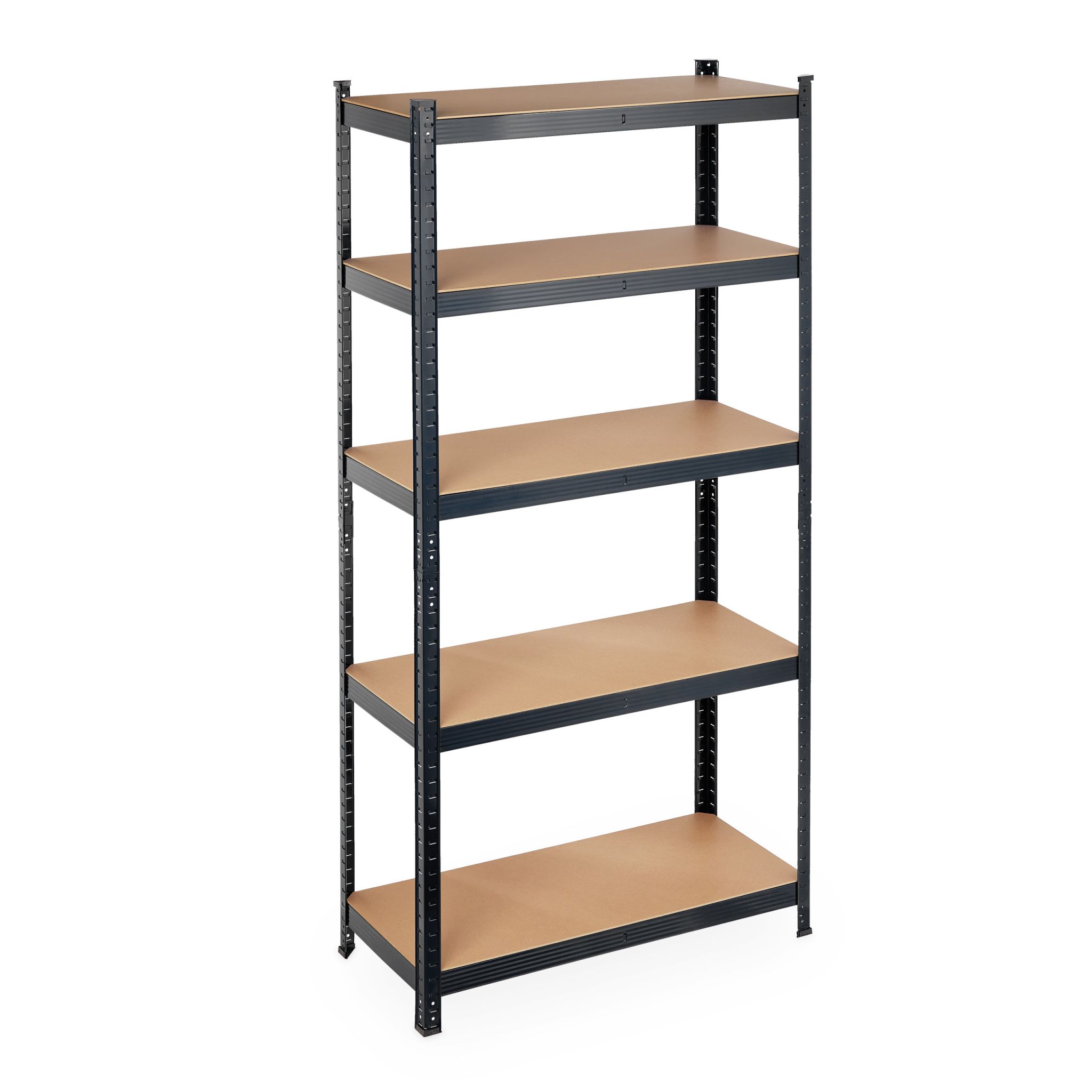 Schwerlastregal 180x90x40 schwarz Hellbraun-Schwarz