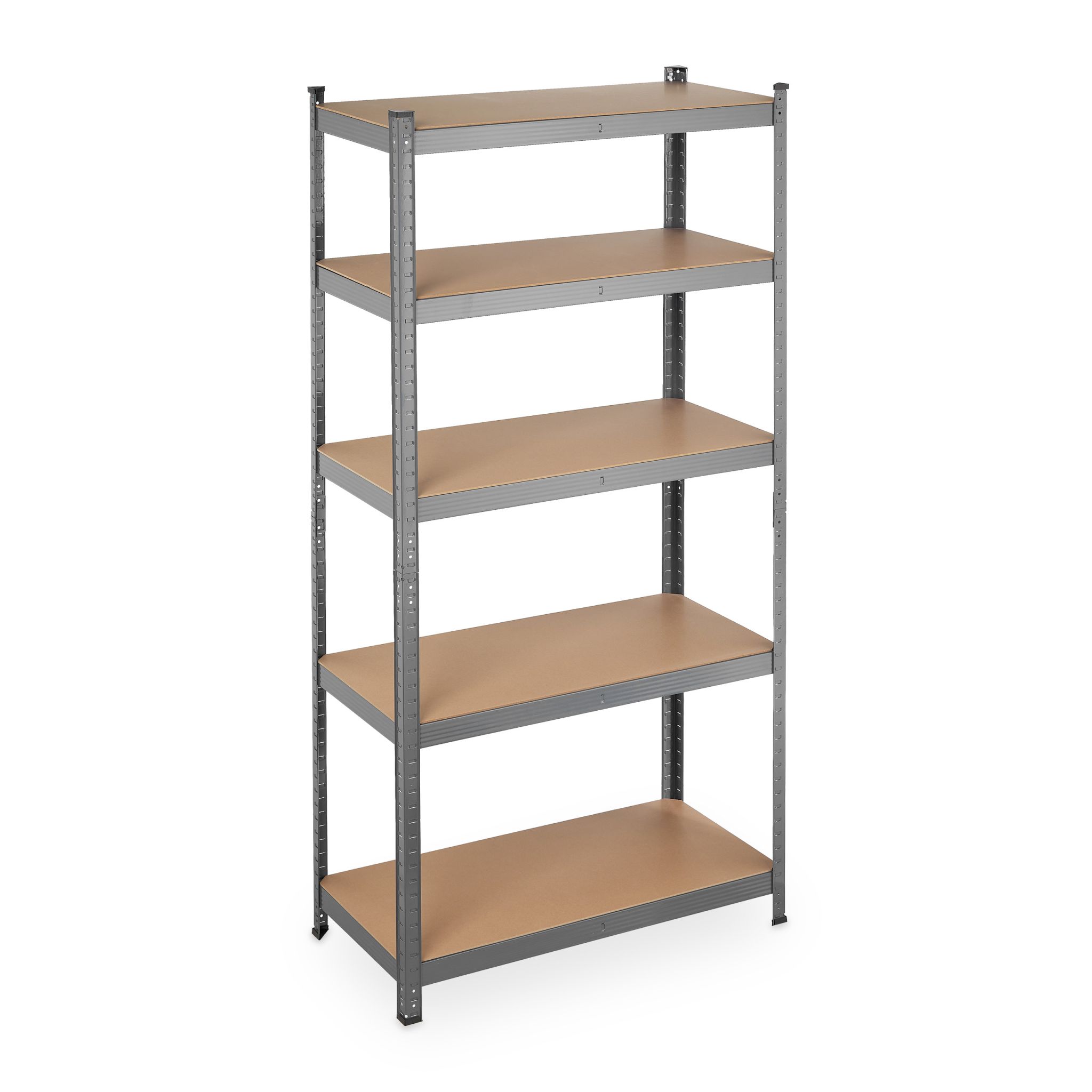 Schwerlastregal 180x90x45 grau Hellbraun-Schwarz-Grau