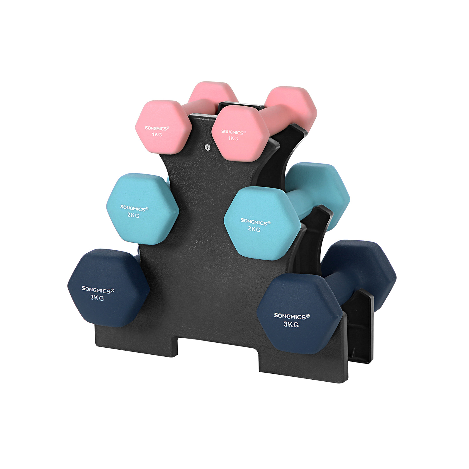 Hanteln-Set Home-Fitness bunt Vinyl