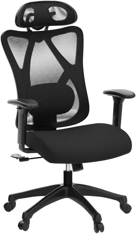 Bürostuhl Ergonomisch Computerstuhl Höhenverstellbar Schwarz