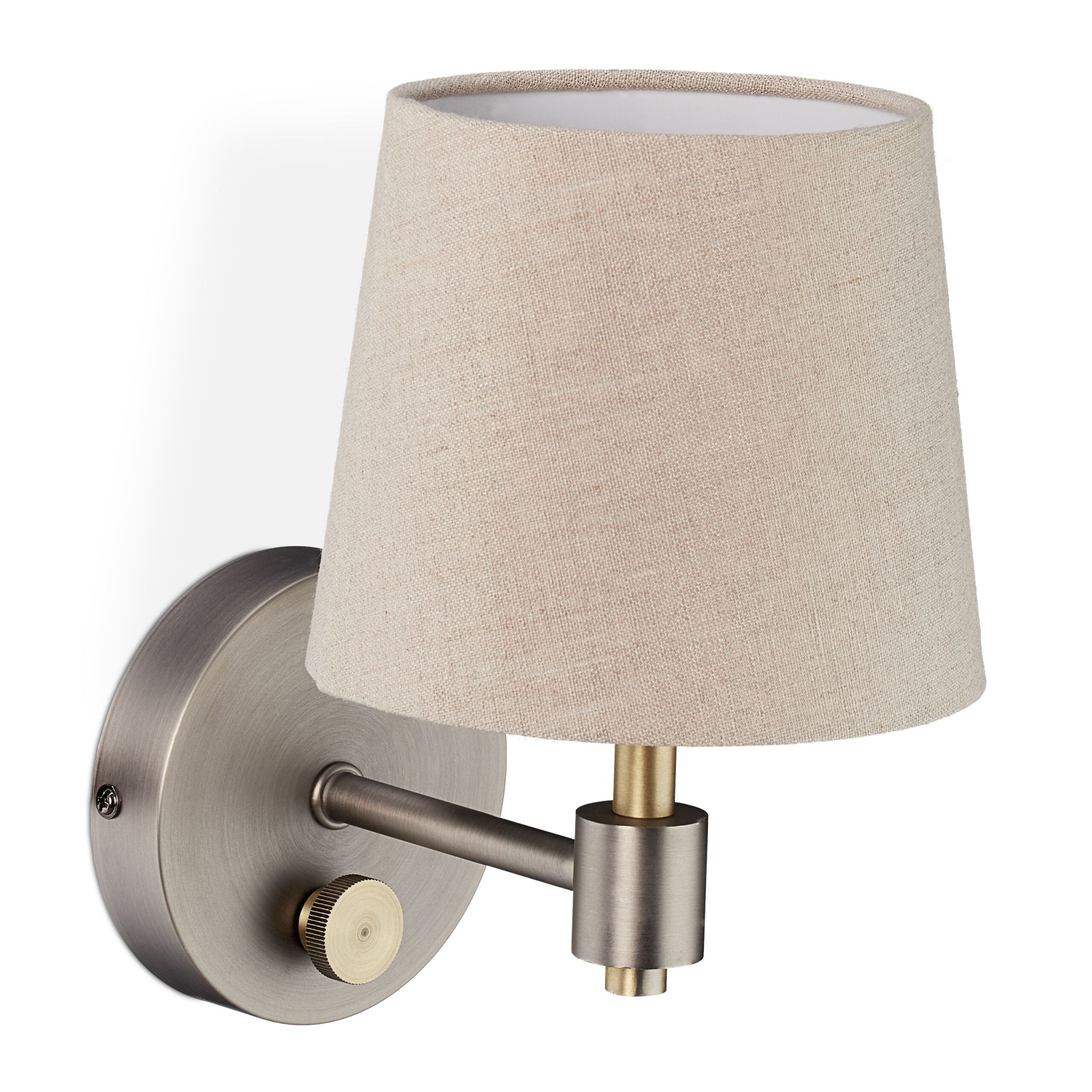 Wandlampe Vintage Beige-Gold-Silber