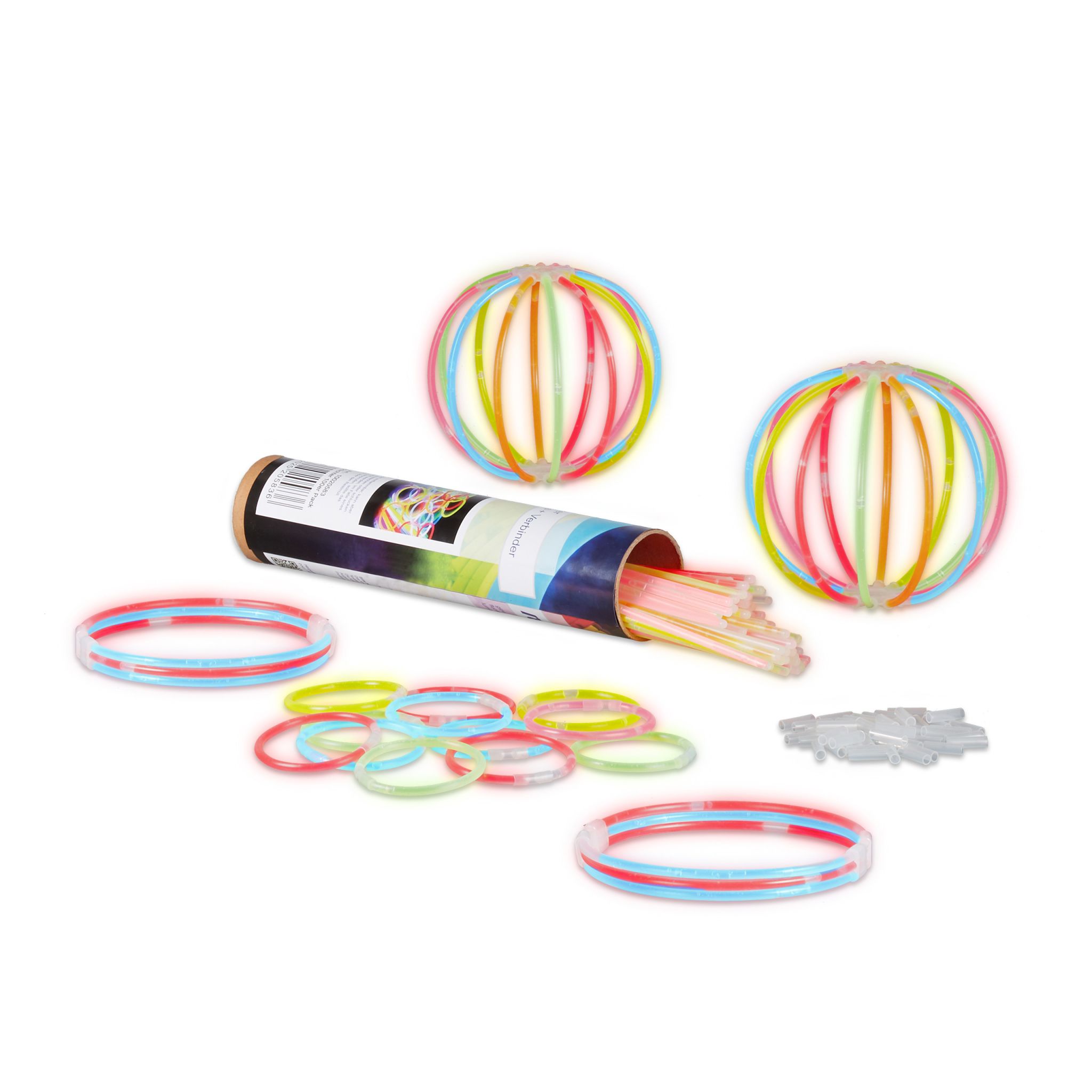 Knicklichter 100 Stück + Verbinder Gelb-Grün-Rot