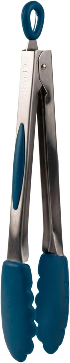 Küchenzange Edelstahl & Silikon 30cm Blau