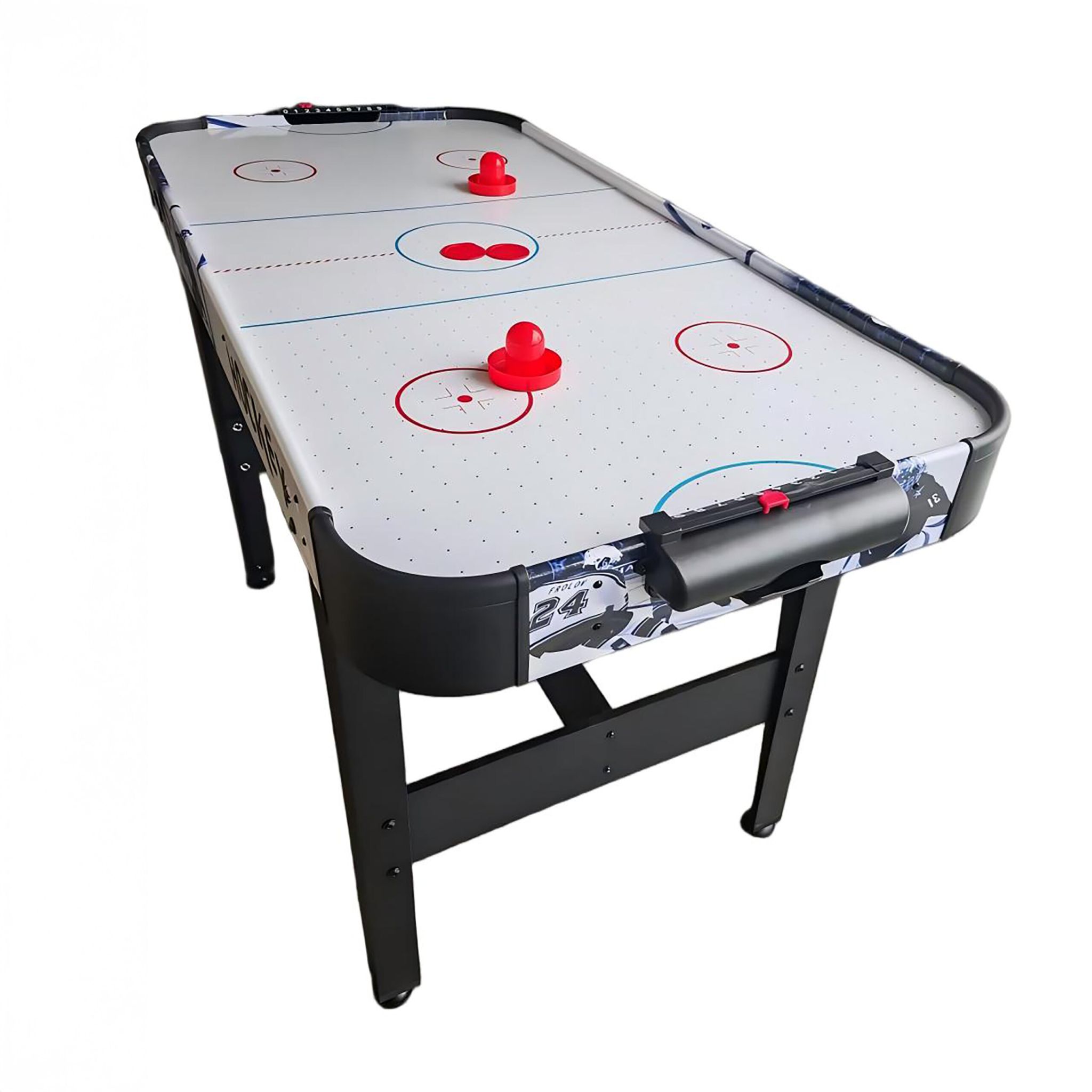 Airhockey Tisch für Kinder mit Gebläse Weiss-Rot-Schwarz
