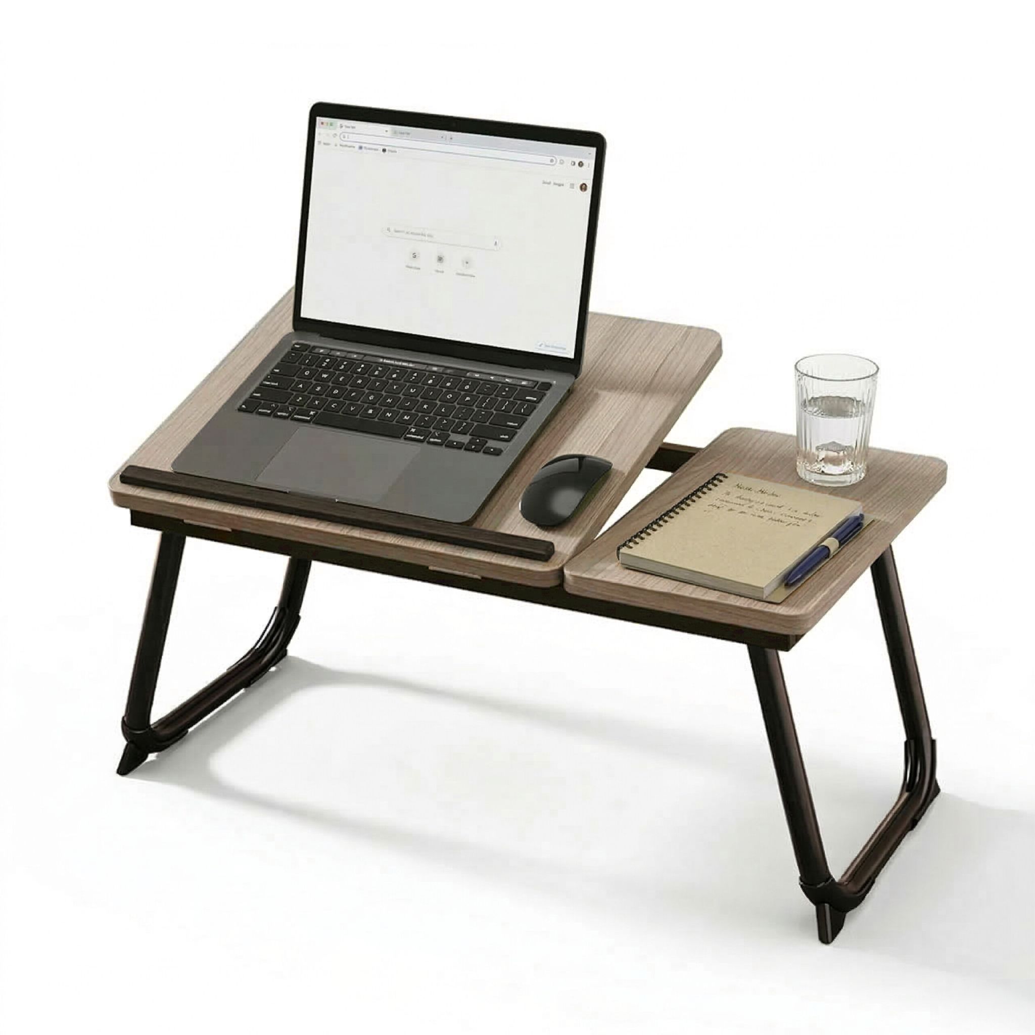 Höhenverstellbarer Laptoptisch Dunkelbraun-Hellbraun