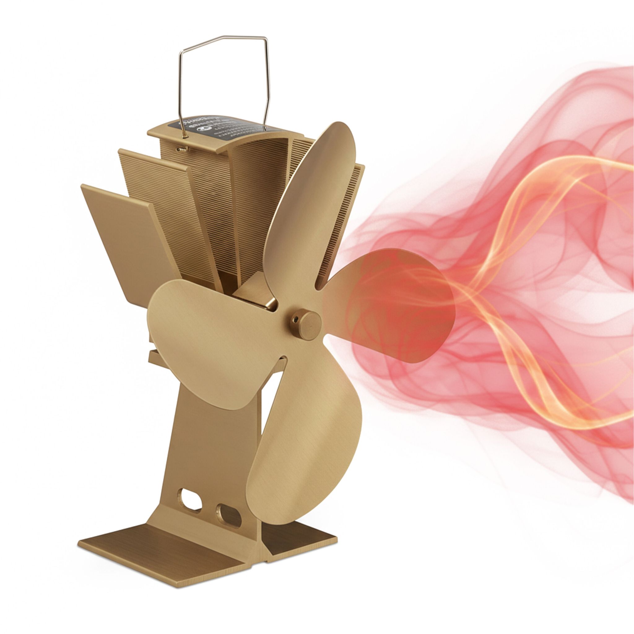 Ofenventilator ohne Strom Hellbraun