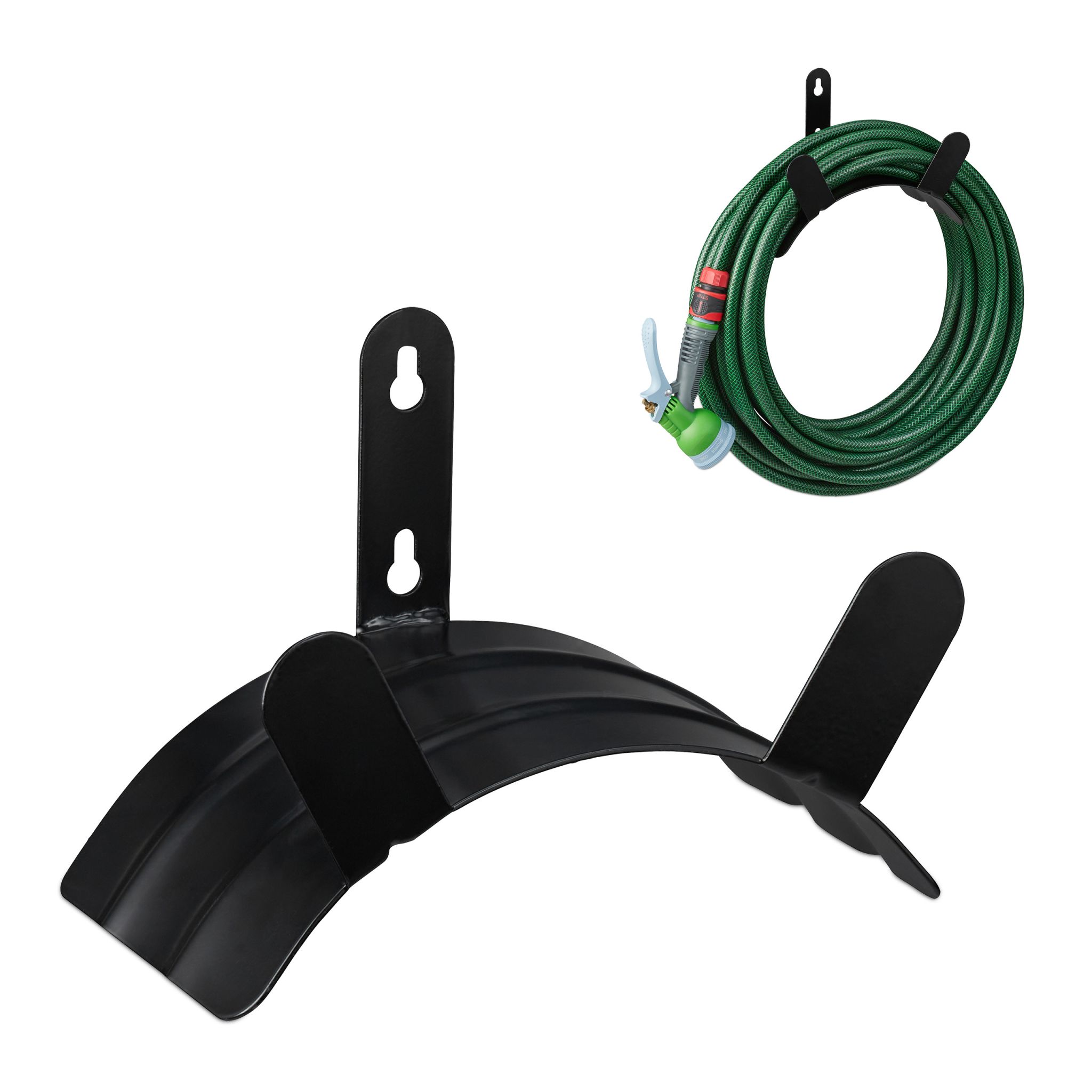 Schlauchhalter Wand Schwarz