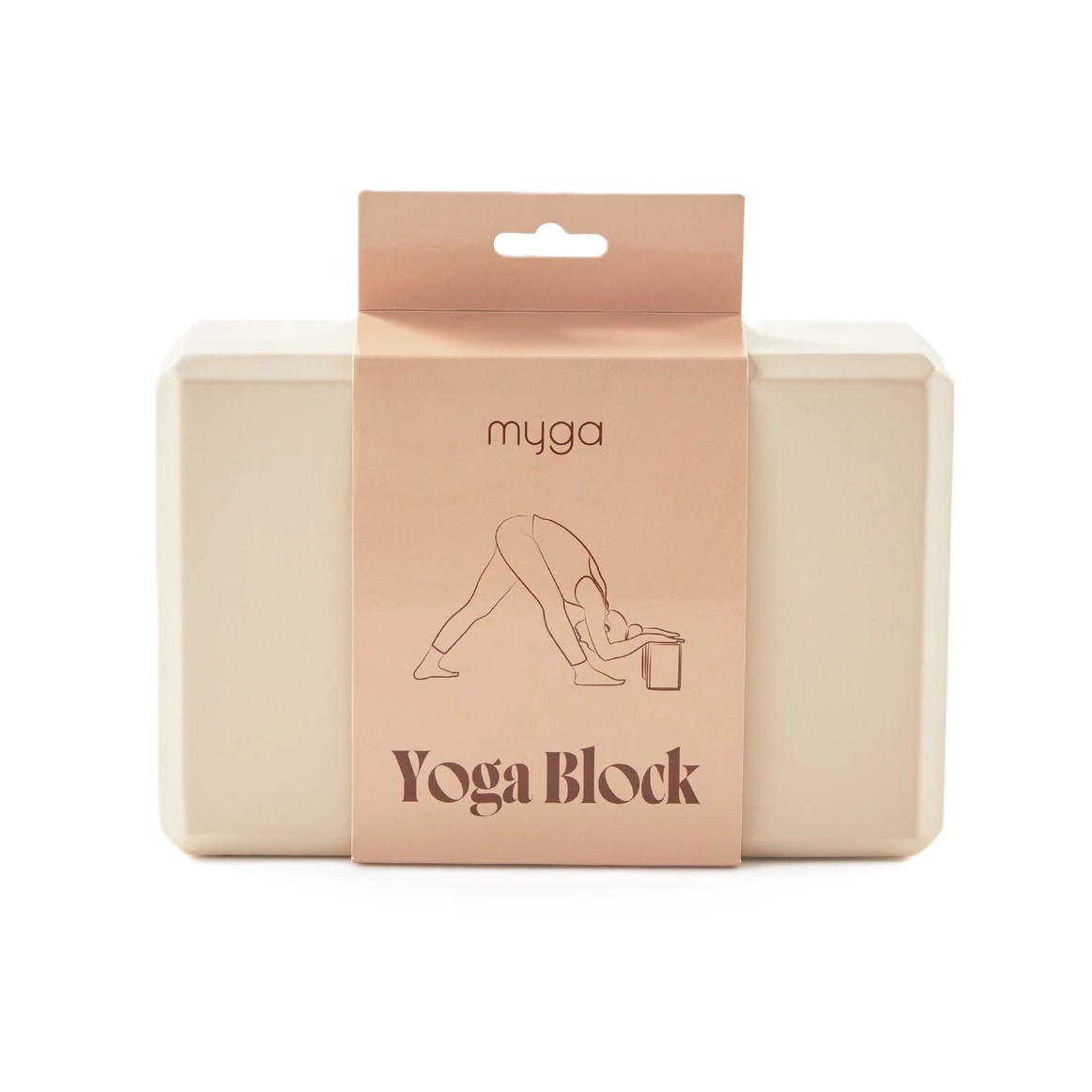 Yogablock Schaumstoff Sand
