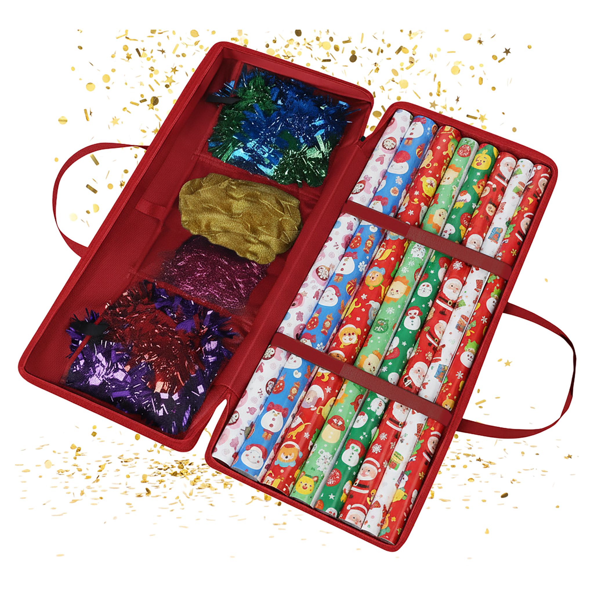 Geschenkpapier Aufbewahrung Rot