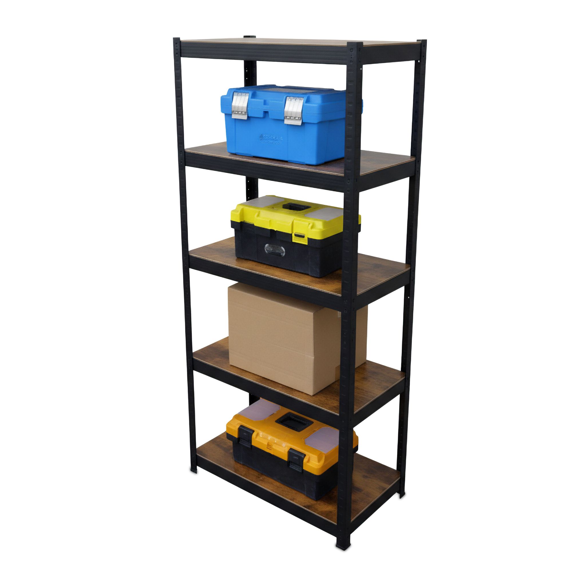 Industrial Schwerlastregal 168x80x40cm Braun-Schwarz