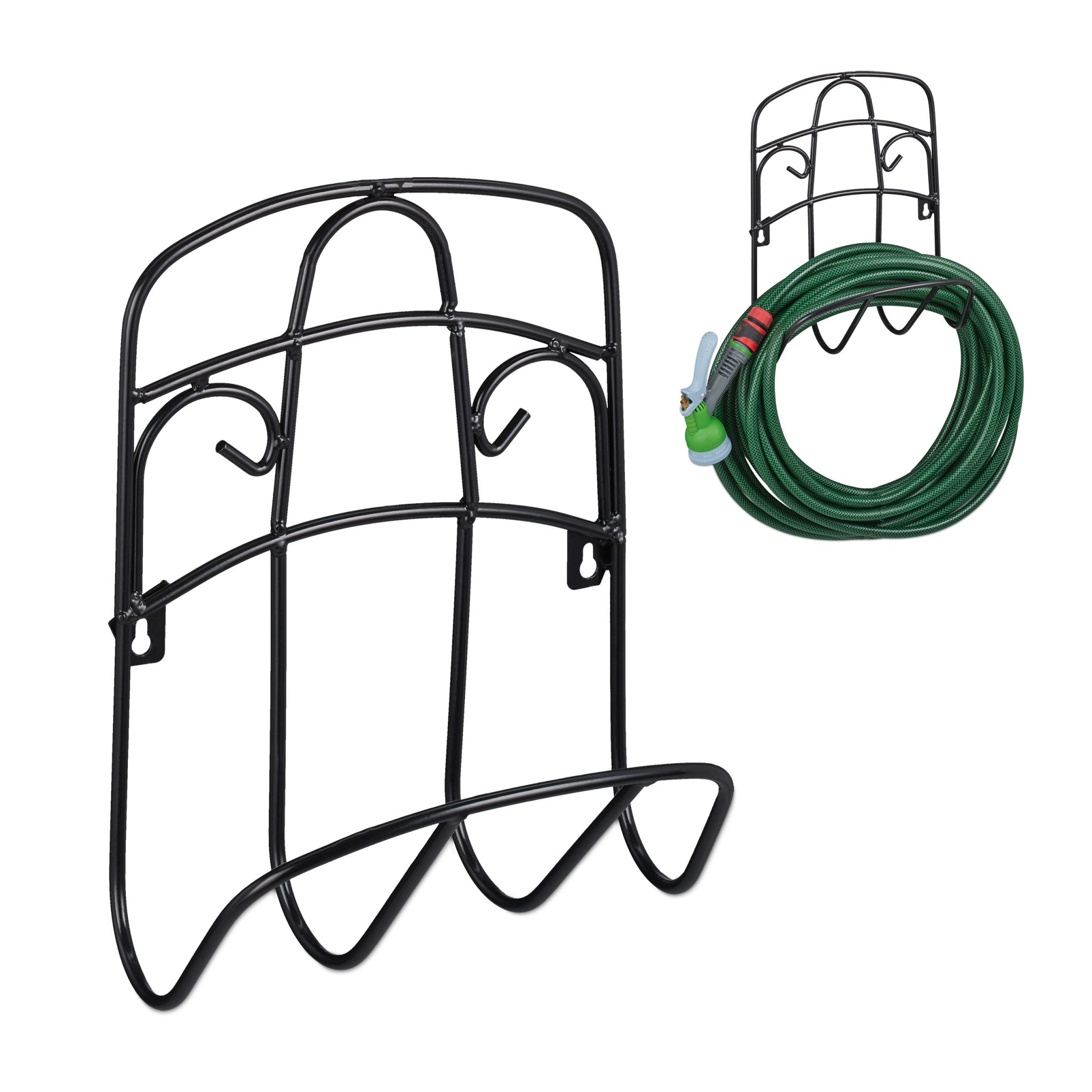 Schlauchhalter Wand Schwarz