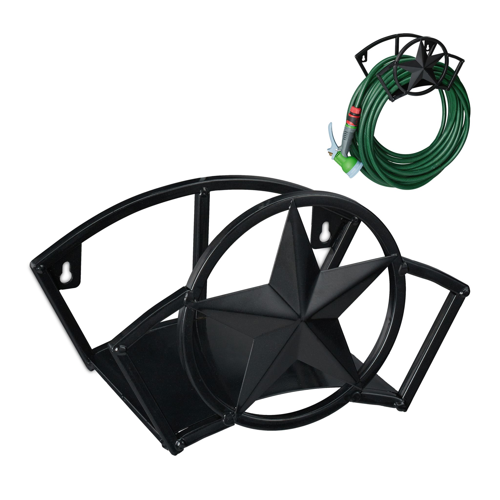 Schlauchhalter Wand Schwarz