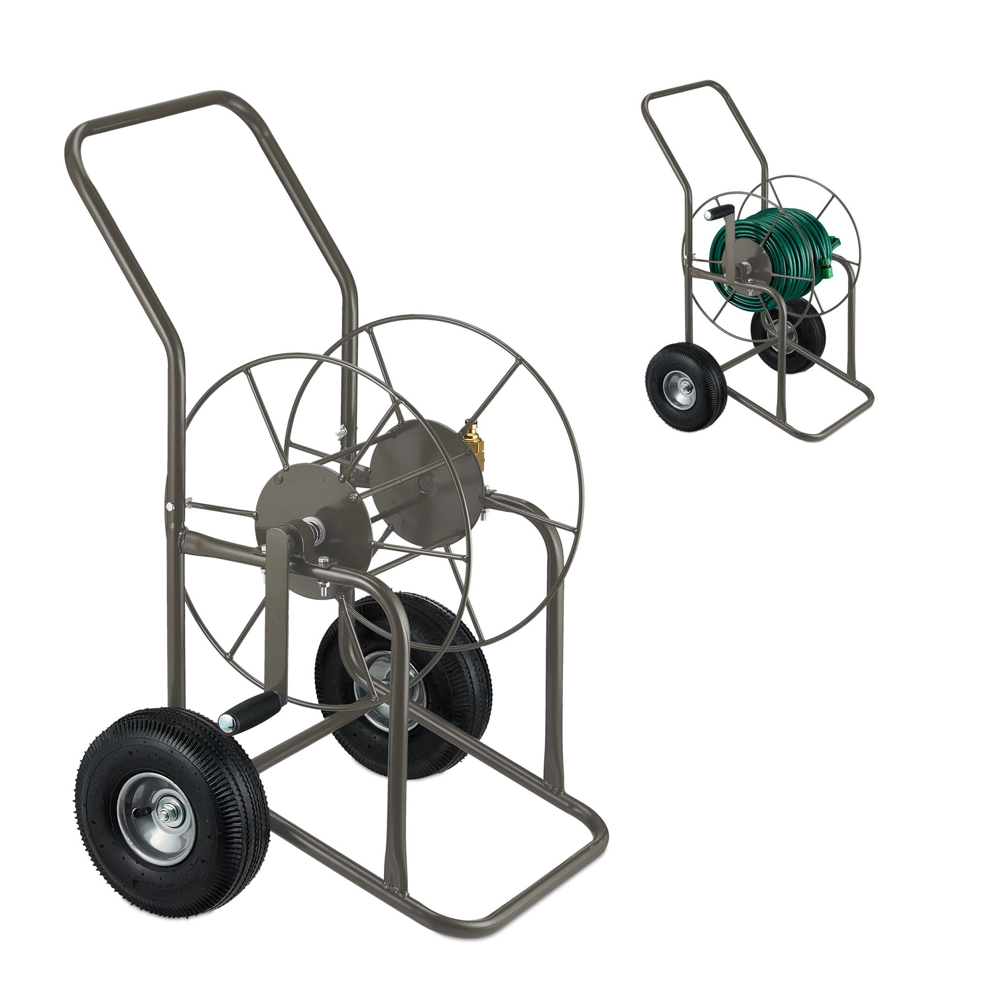 Schlauchwagen Braun-Schwarz-Silber