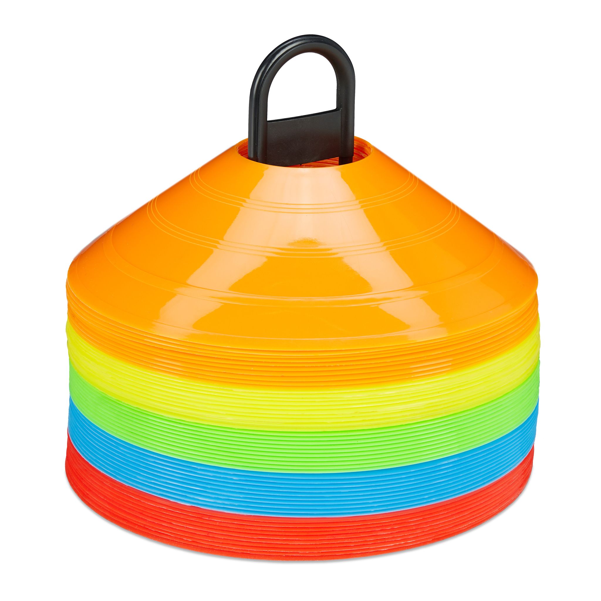 Markierungshütchen 50er-Set Blau-Orange-Rot