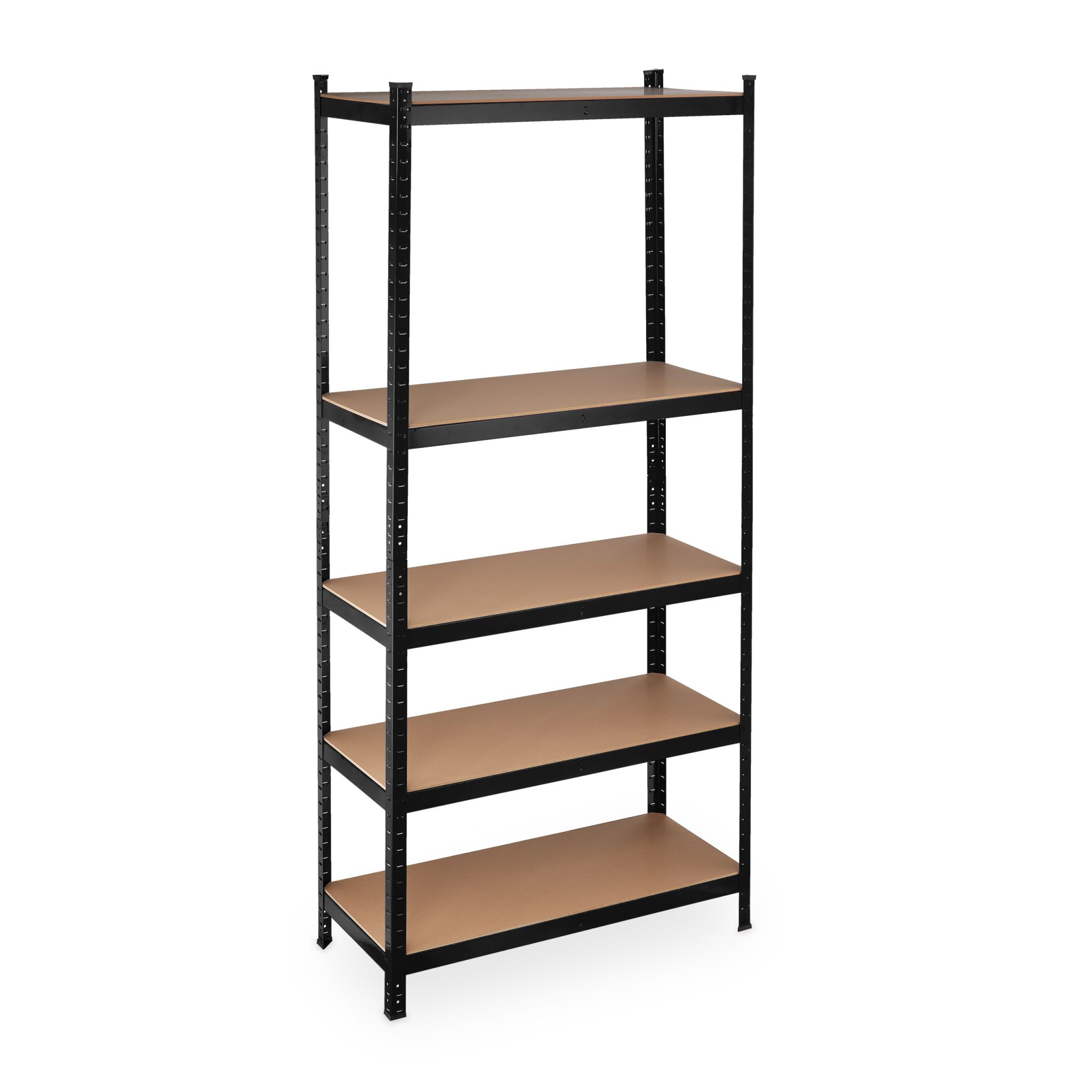 Schwerlastregal 220cm schwarz Hellbraun-Schwarz